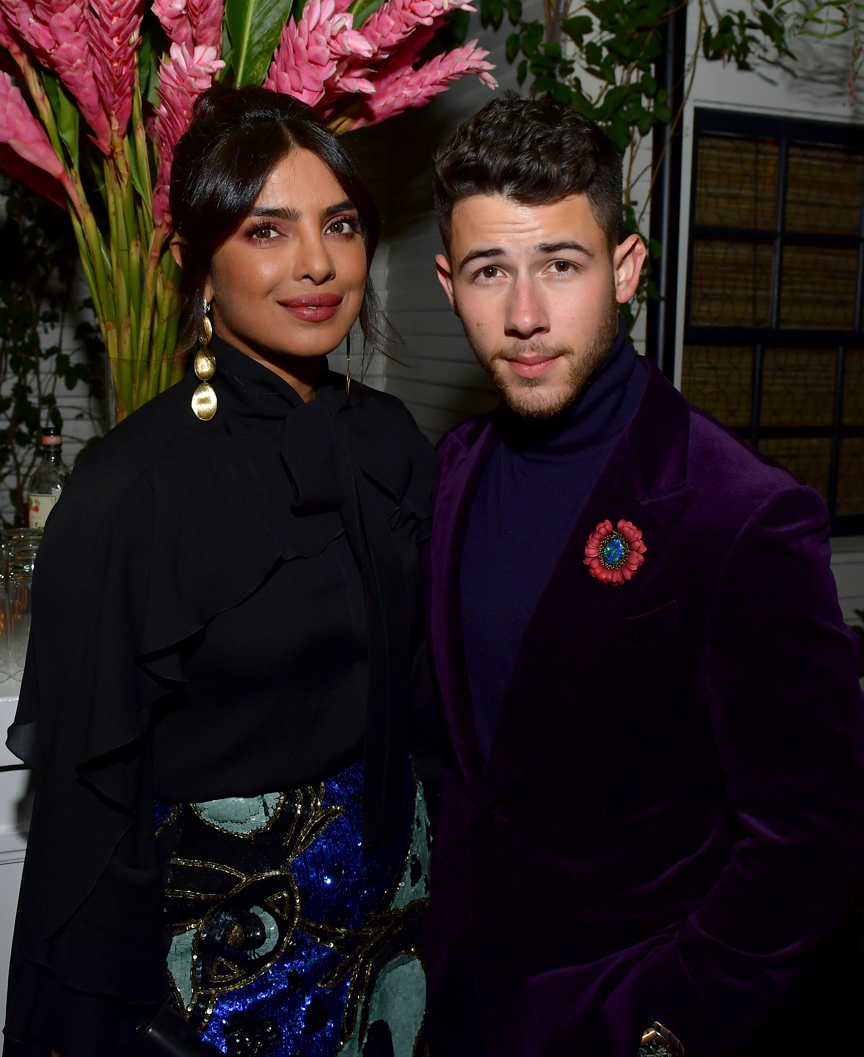 Priyanka Chopra y Nick Jonas fotografiados el 4 de enero de 2020, en West Hollywood, California. | Fuente: Getty Images