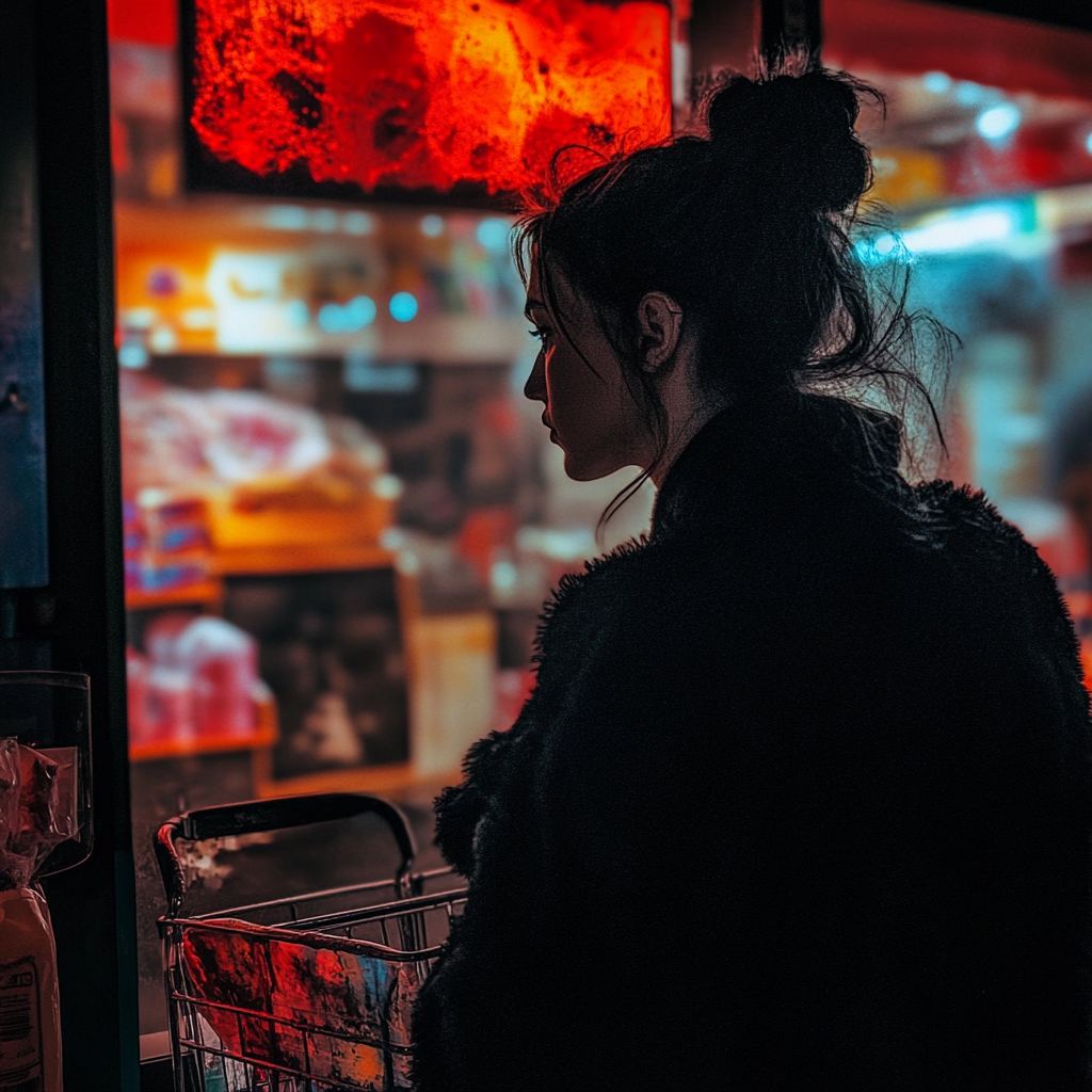 Mujer comprando en una tienda | Fuente: Midjourney