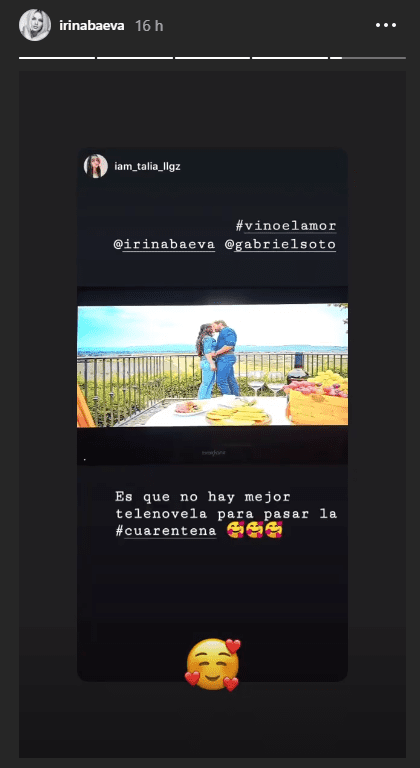 Escena de la telenovela "Vino el amor". │Foto: Instagram / irinabaeva 