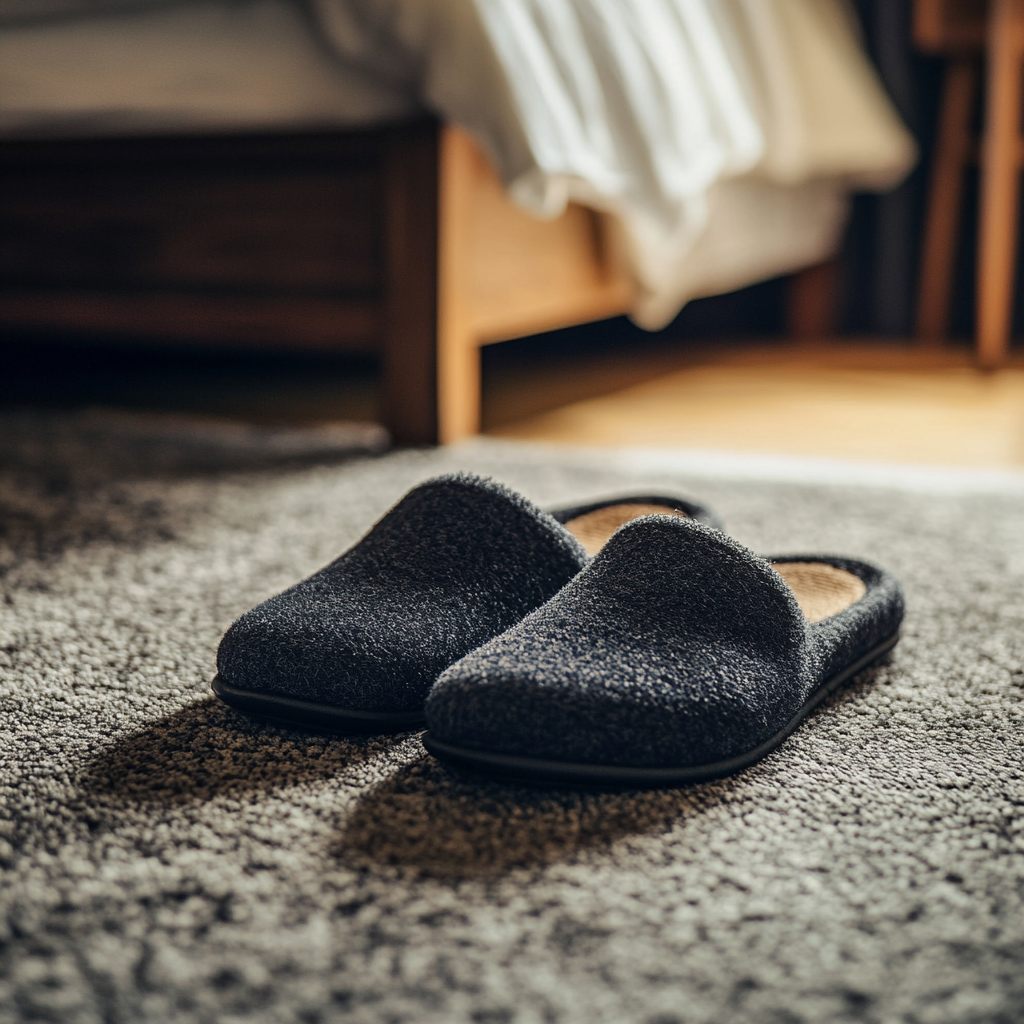 Un par de pantuflas de hombre | Fuente: Midjourney