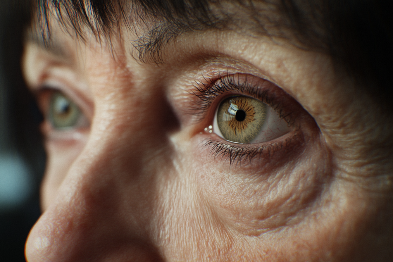 Primer plano de los ojos de una mujer mayor | Fuente: Midjourney