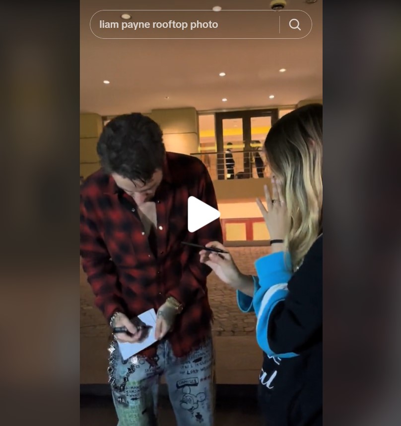 Liam Payne con fans en Argentina en un post subido el 1 de octubre de 2024 | Sorce: TikTok/juliii.morinigo