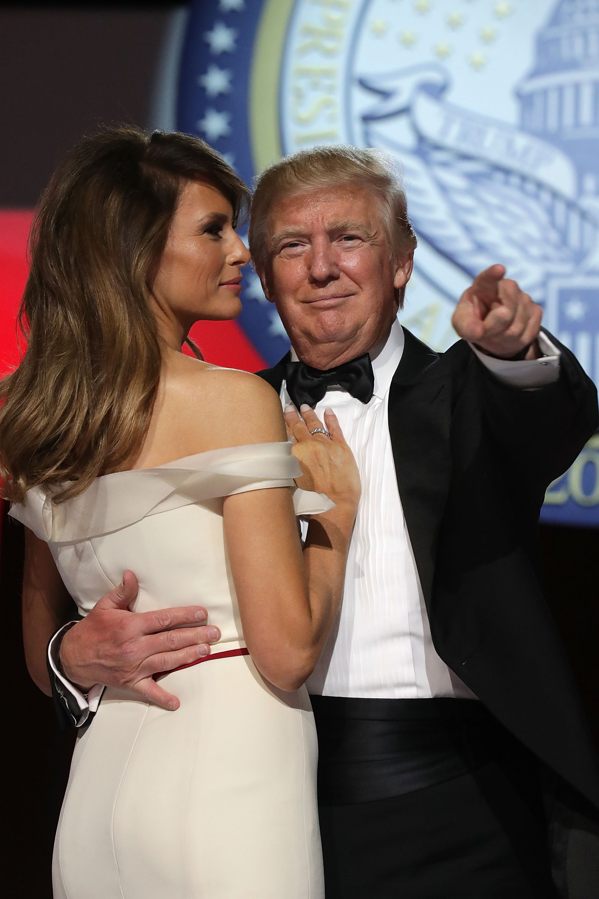 Melania y Donald Trump durante el Baile de la Libertad inaugural en el Centro de Convenciones de Washington el 20 de enero de 2017, en Washington, D.C. | Fuente: Getty Images