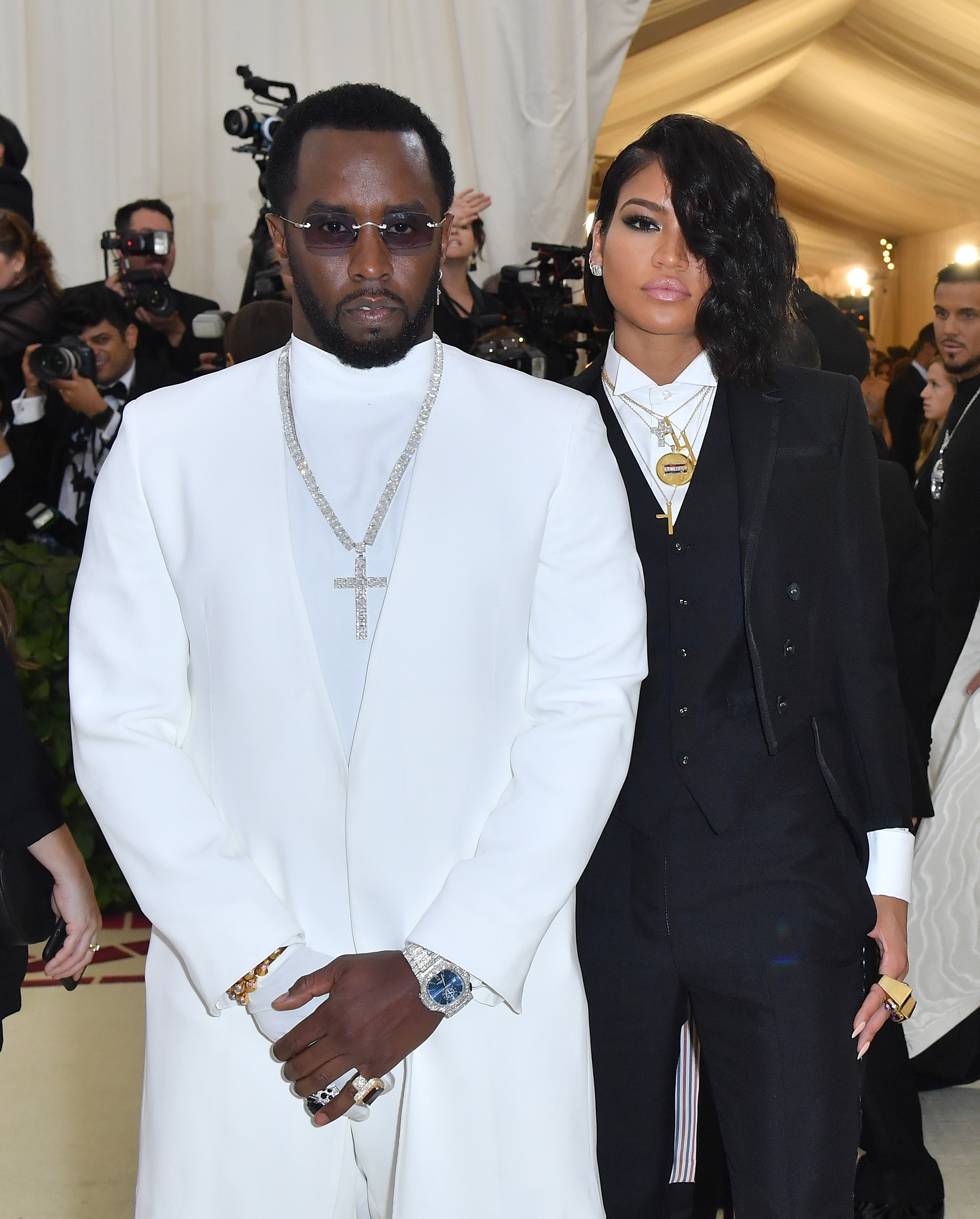 P. Diddy y Cassie asisten a la Met Gala el 7 de mayo de 2018, en Nueva York. | Fuente: Getty Images