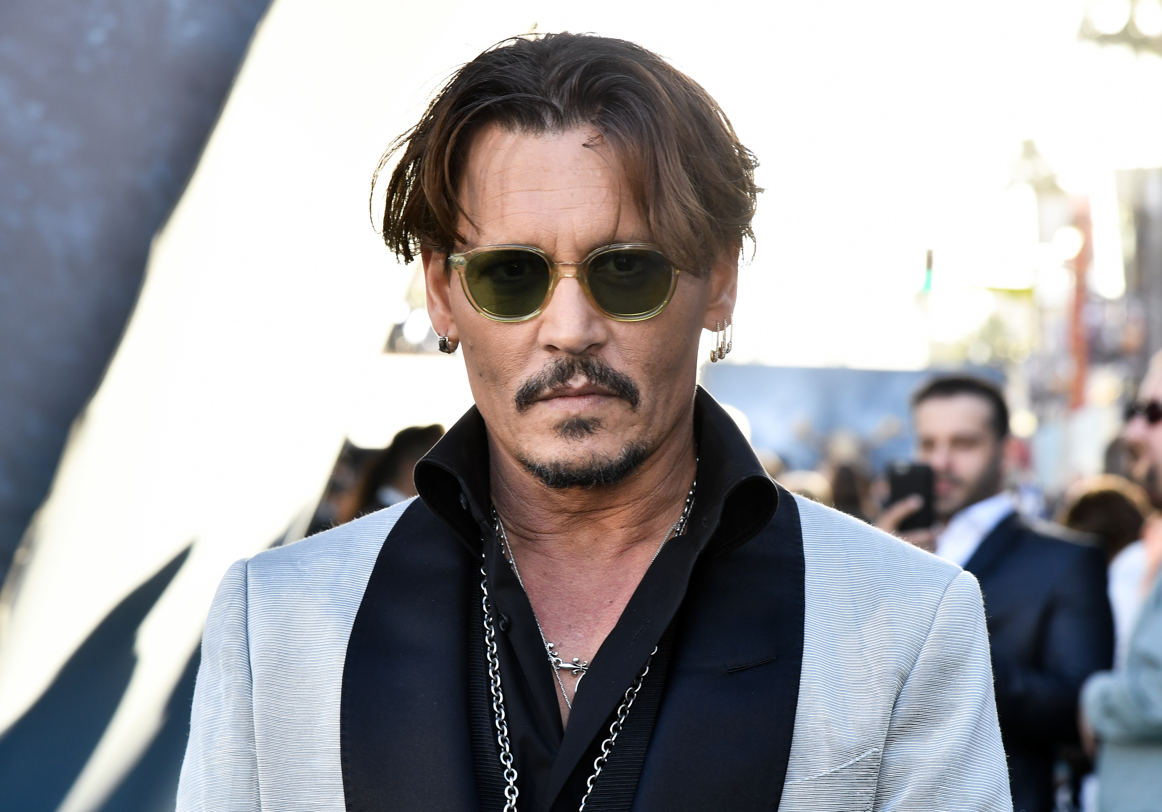 Johnny Depp en el estreno de "Pirates of the Caribbean: Dead Men Tell No Tales", 2017 | Fuente: Getty Images