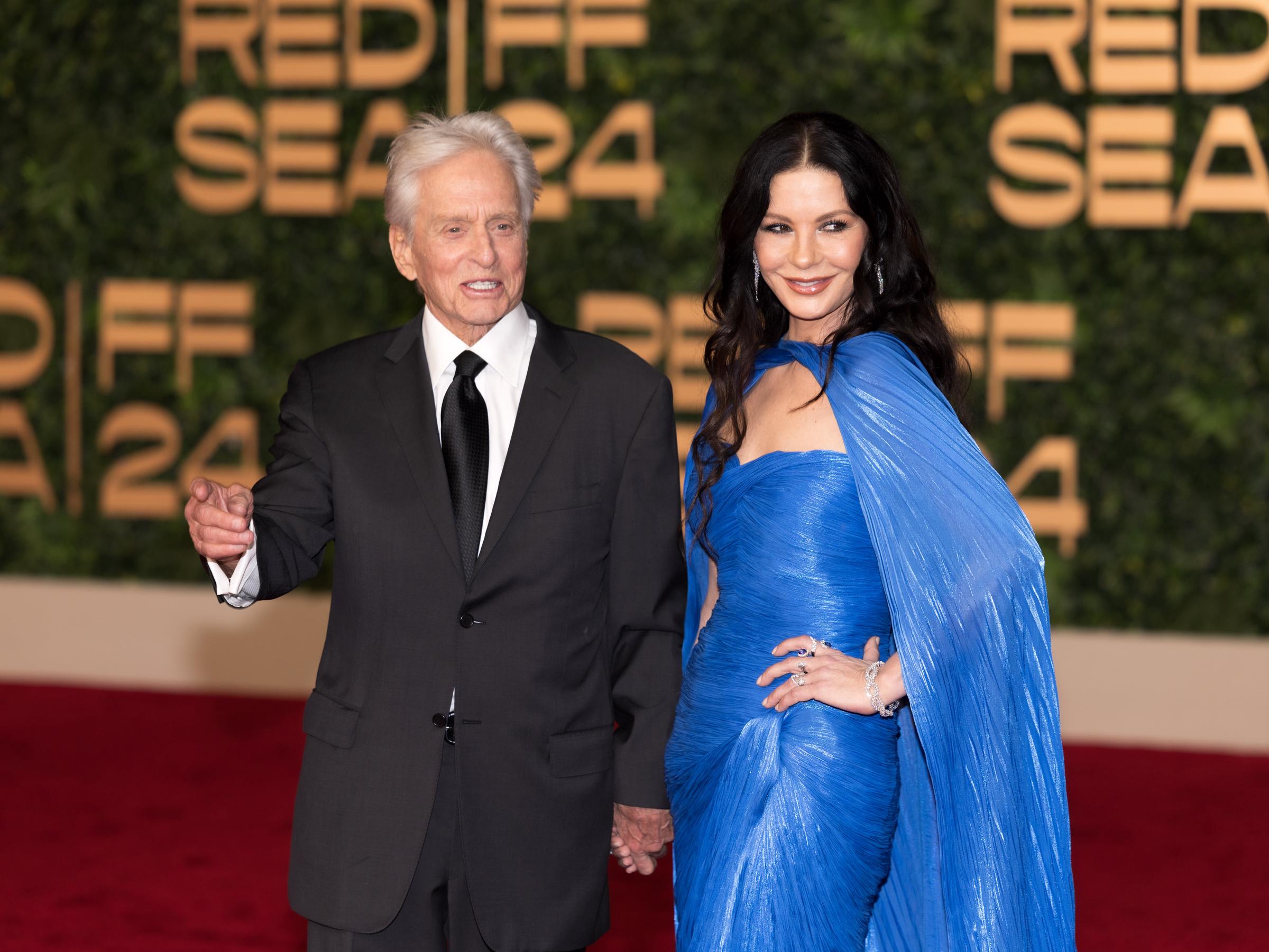 Michael Douglas y Catherine Zeta-Jones. | Fuente: Getty Images