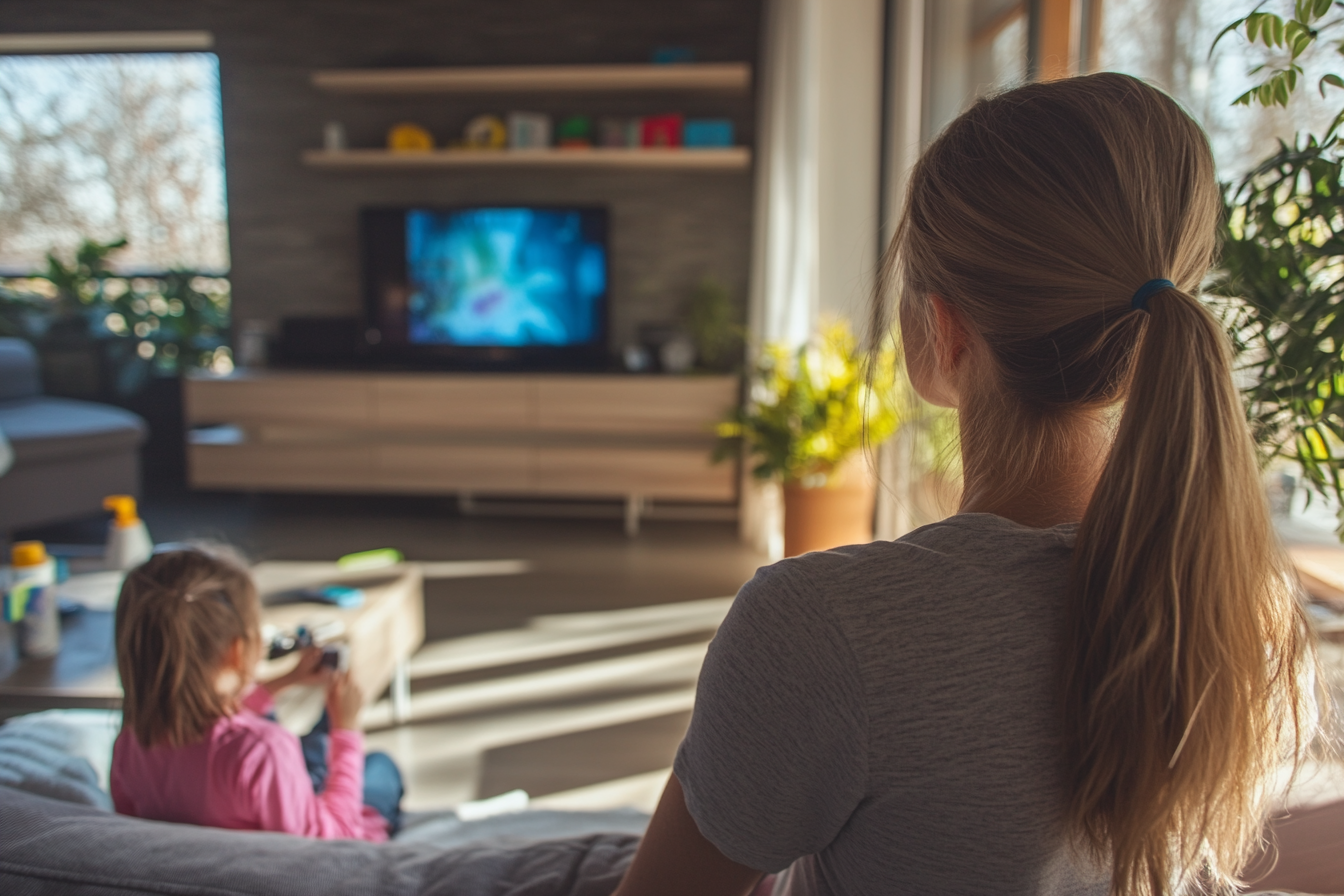 Una mujer controlando a su hija | Fuente: Midjourney