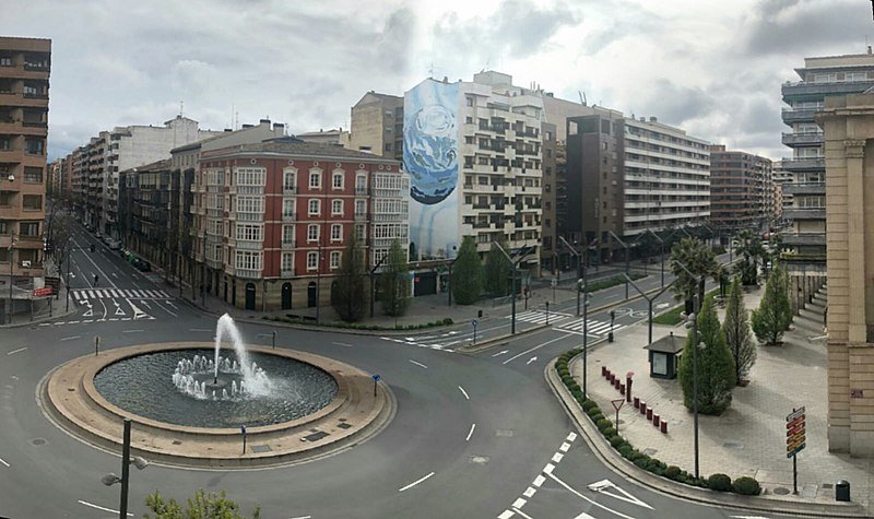 Panorámica de Logroño, España, durante la cuarentena. | Foto: Wikimedia Commons