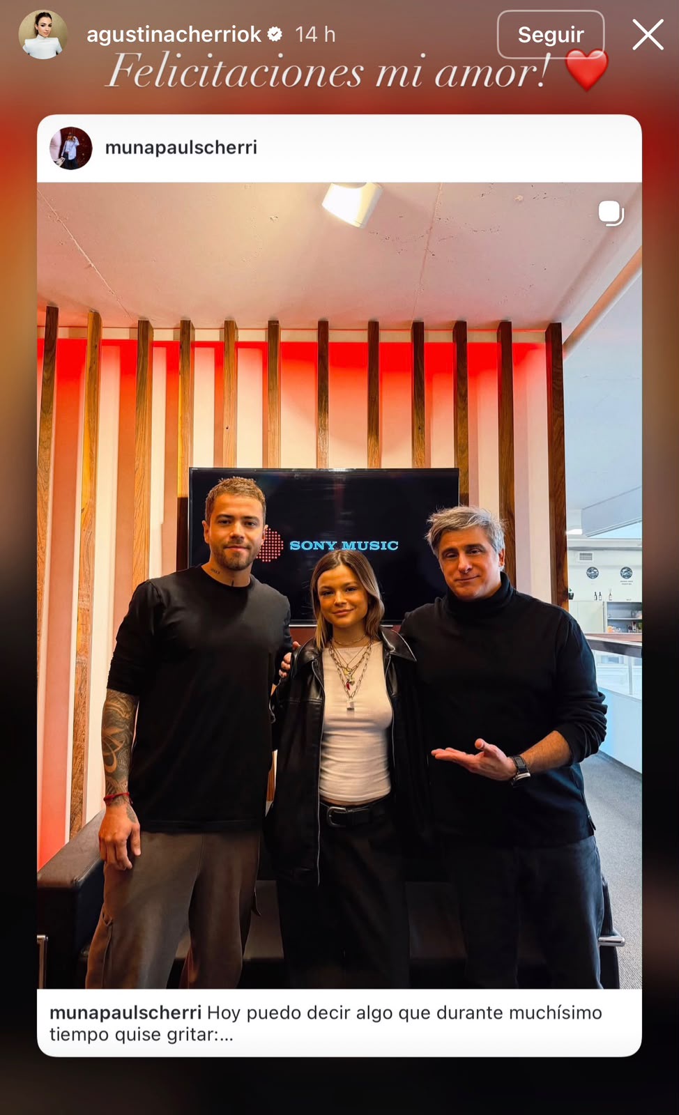 De las historias de Instagram de Agustina Cherri | Fuente: Instagram/agustinacherriok