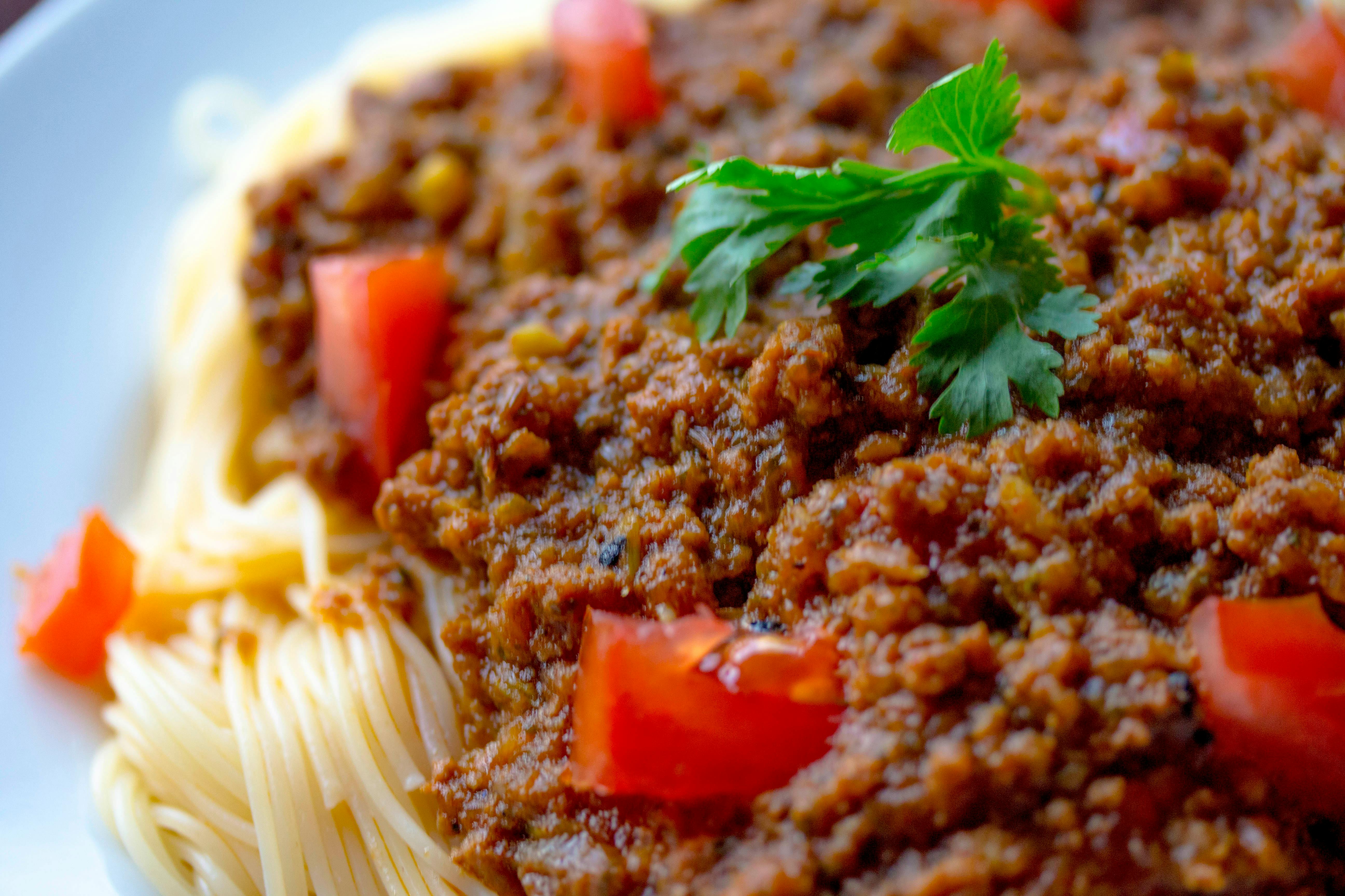 Espaguetis con salsa de carne | Foto: Pexels