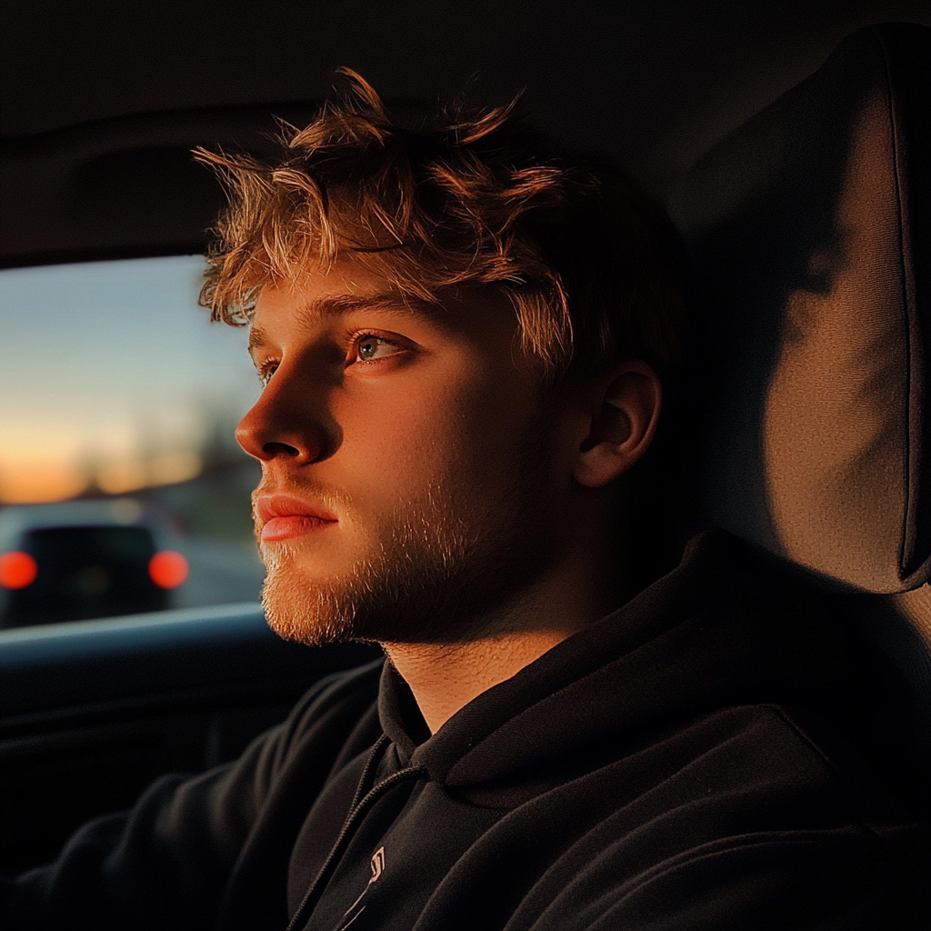 Un primer plano de un hombre conduciendo | Fuente: Midjourney