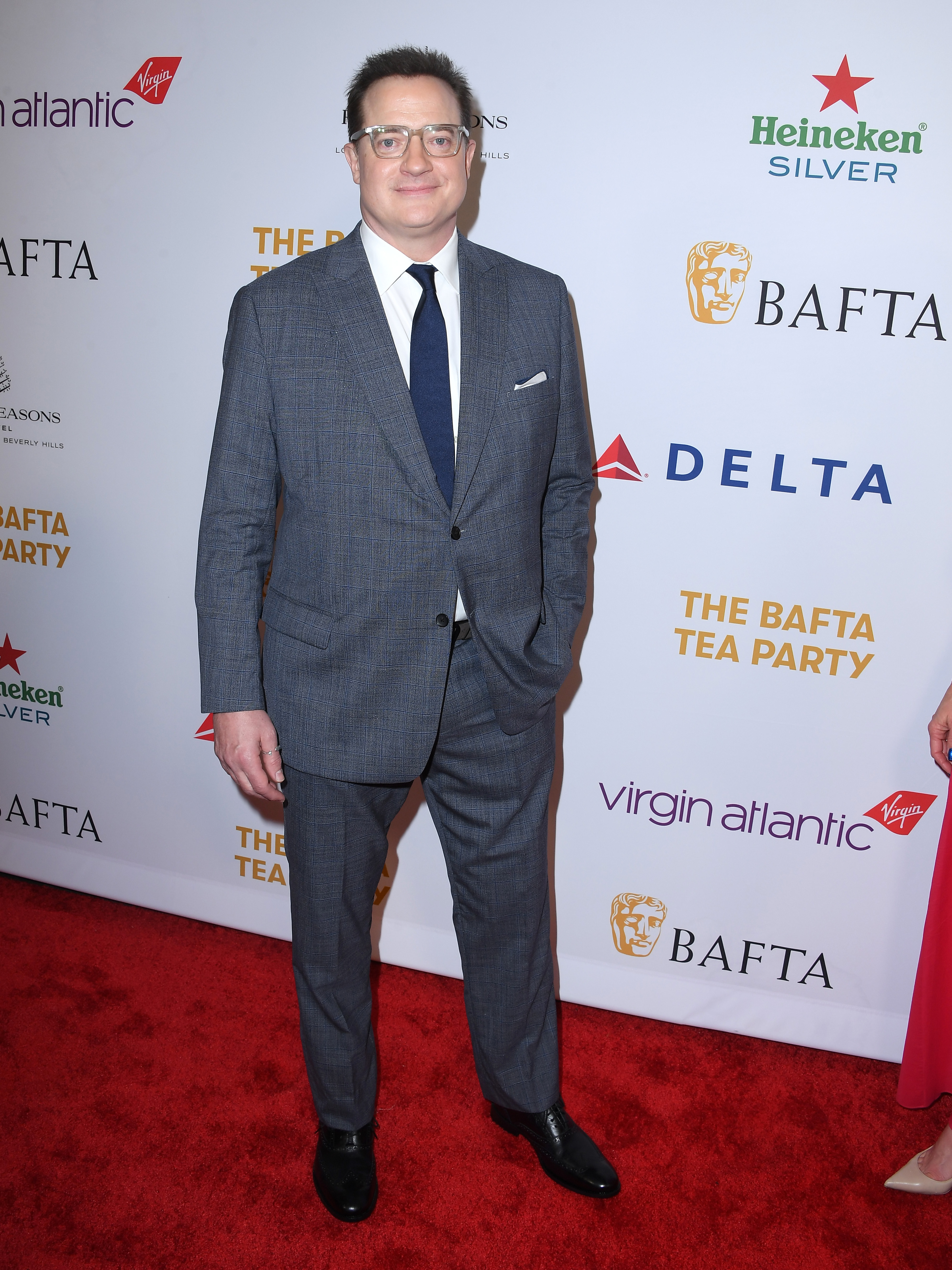 Brendan Fraser llega a la fiesta The BAFTA Tea Party en el Hotel Four Seasons de Los Ángeles el 14 de enero de 2023 en Los Ángeles, California. | Foto: Getty Images