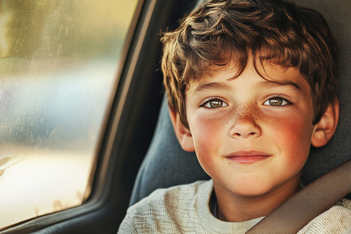 Un niño sentado en un automóvil | Fuente: Midjourney