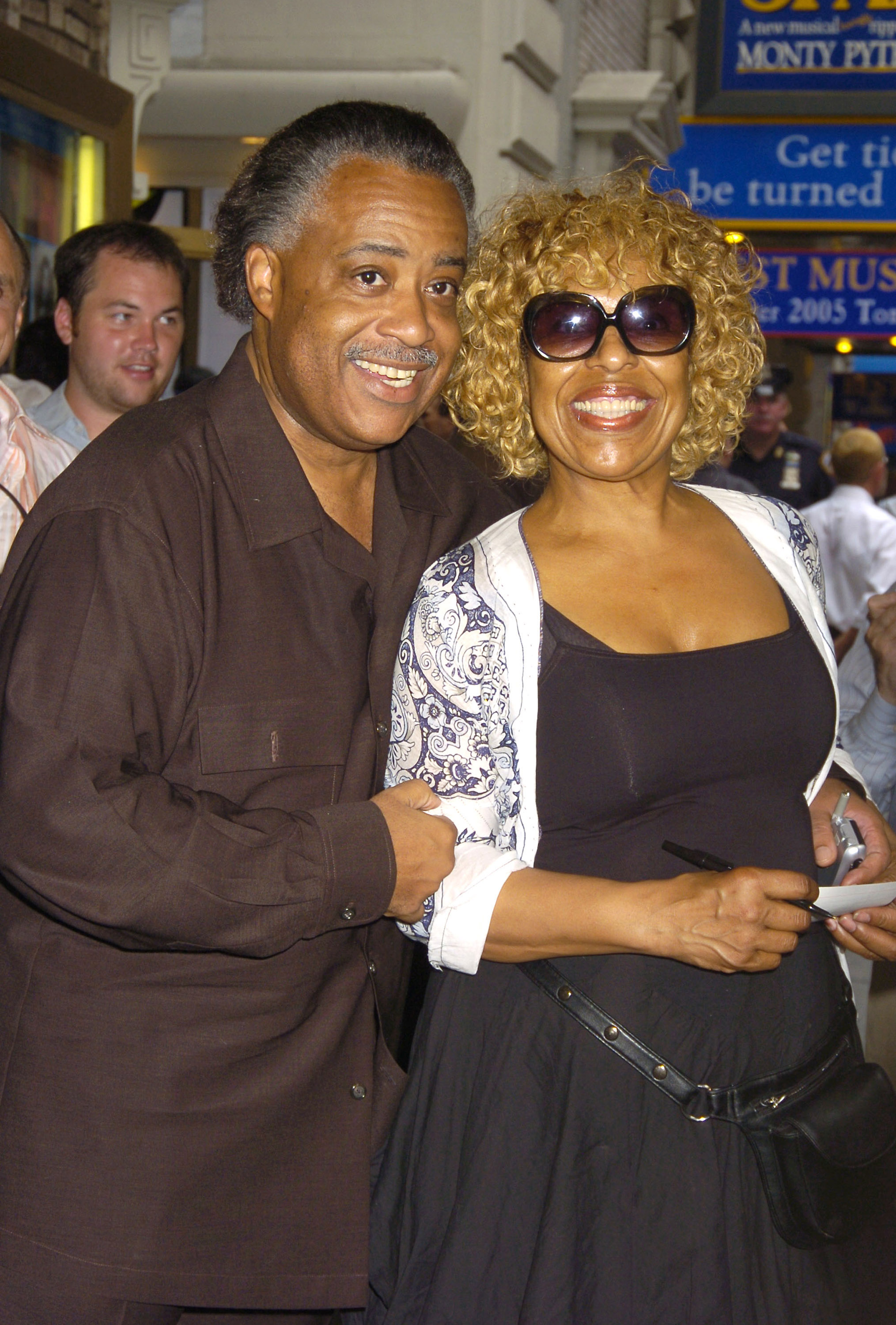 Al Sharpton y Roberta Flack en el