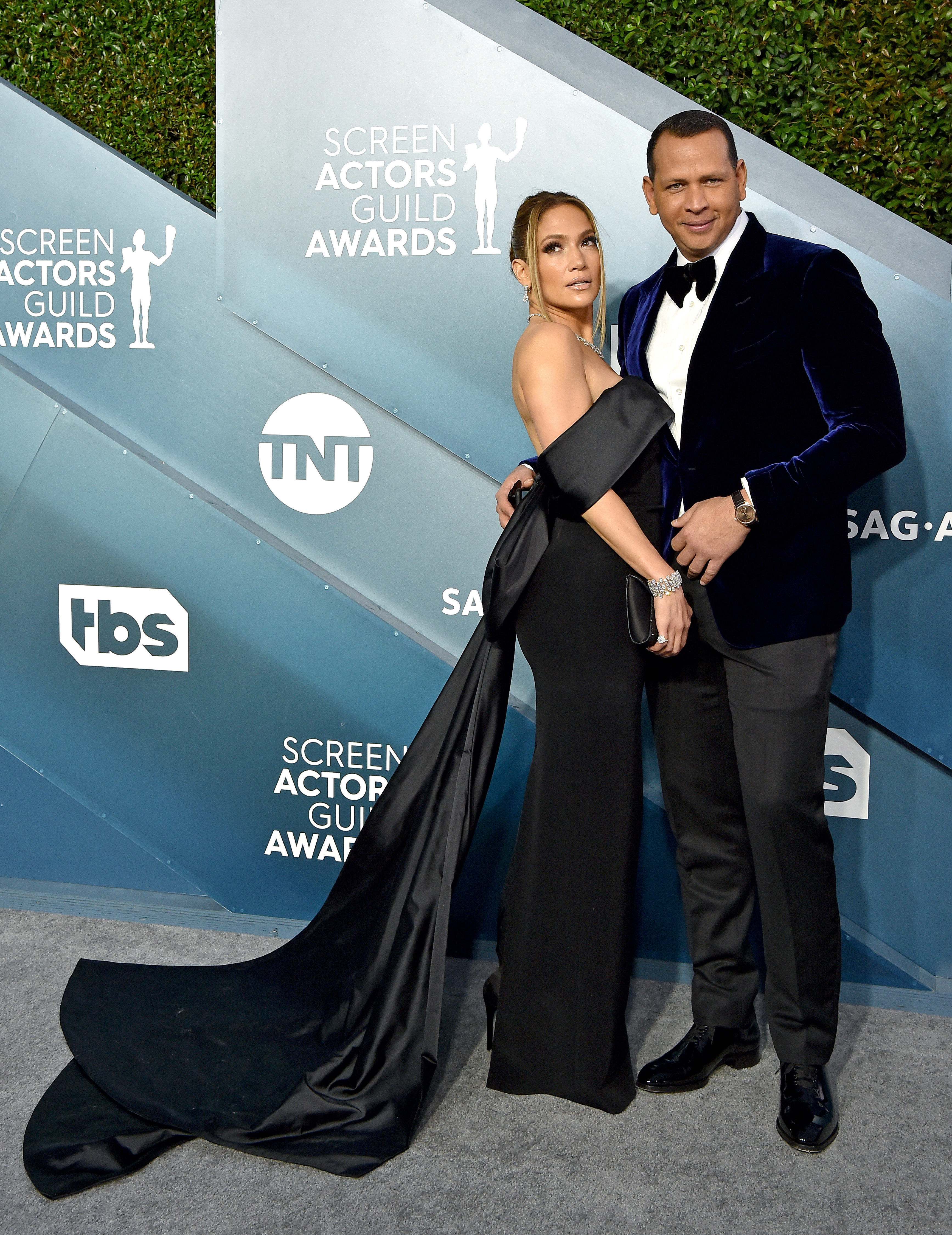 Jennifer Lopez y Alex Rodriguez en los 26º Premios Anuales del Sindicato de Actores en Los Angeles, California, el 19 de enero de 2020 | Fuente: Getty Images