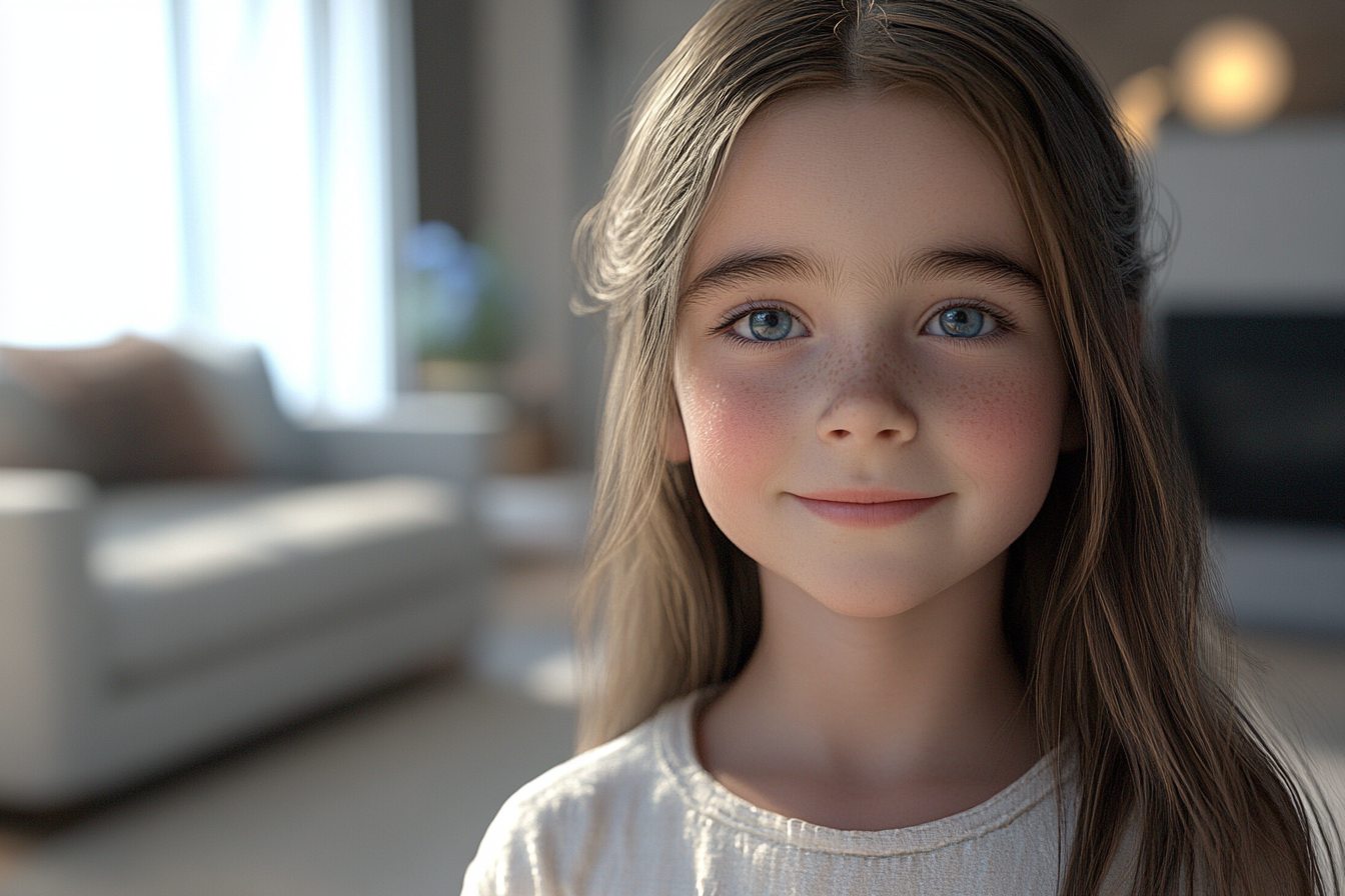 Una niña | Fuente: Midjourney