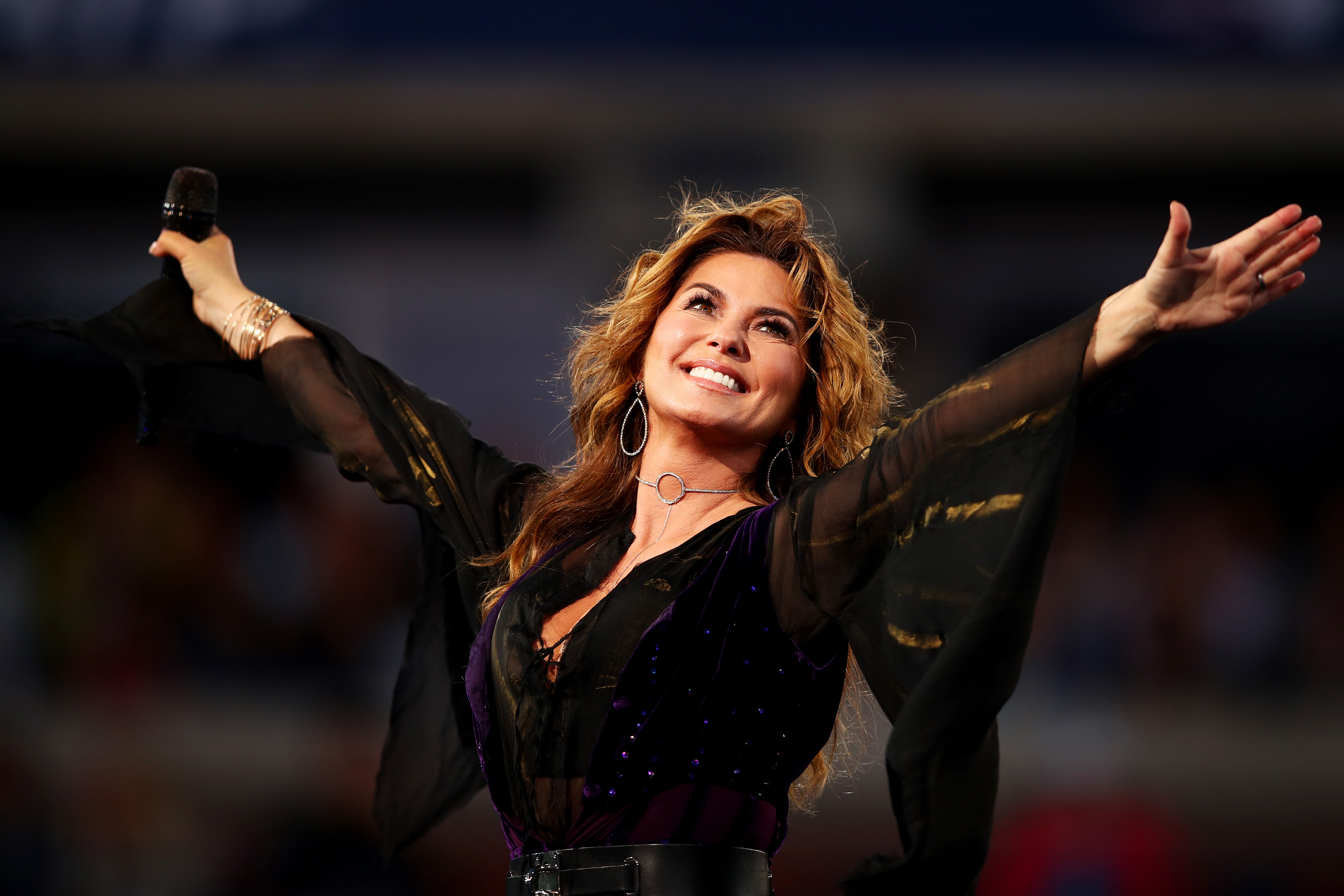 La cantante durante la ceremonia de apertura del US Open 2017 el 28 de agosto de 2017 | Fuente: Getty Images