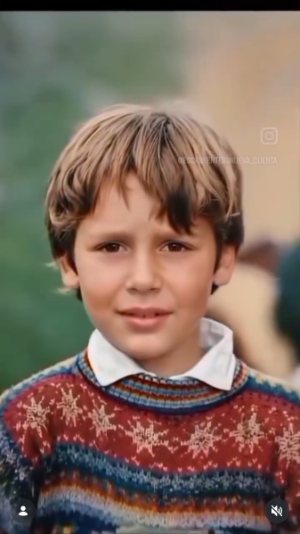 Imagen de Benjamín Vicuña de niño creada con Inteligencia Artificial | Fuente: Instagram/benjaminvicuna.ok