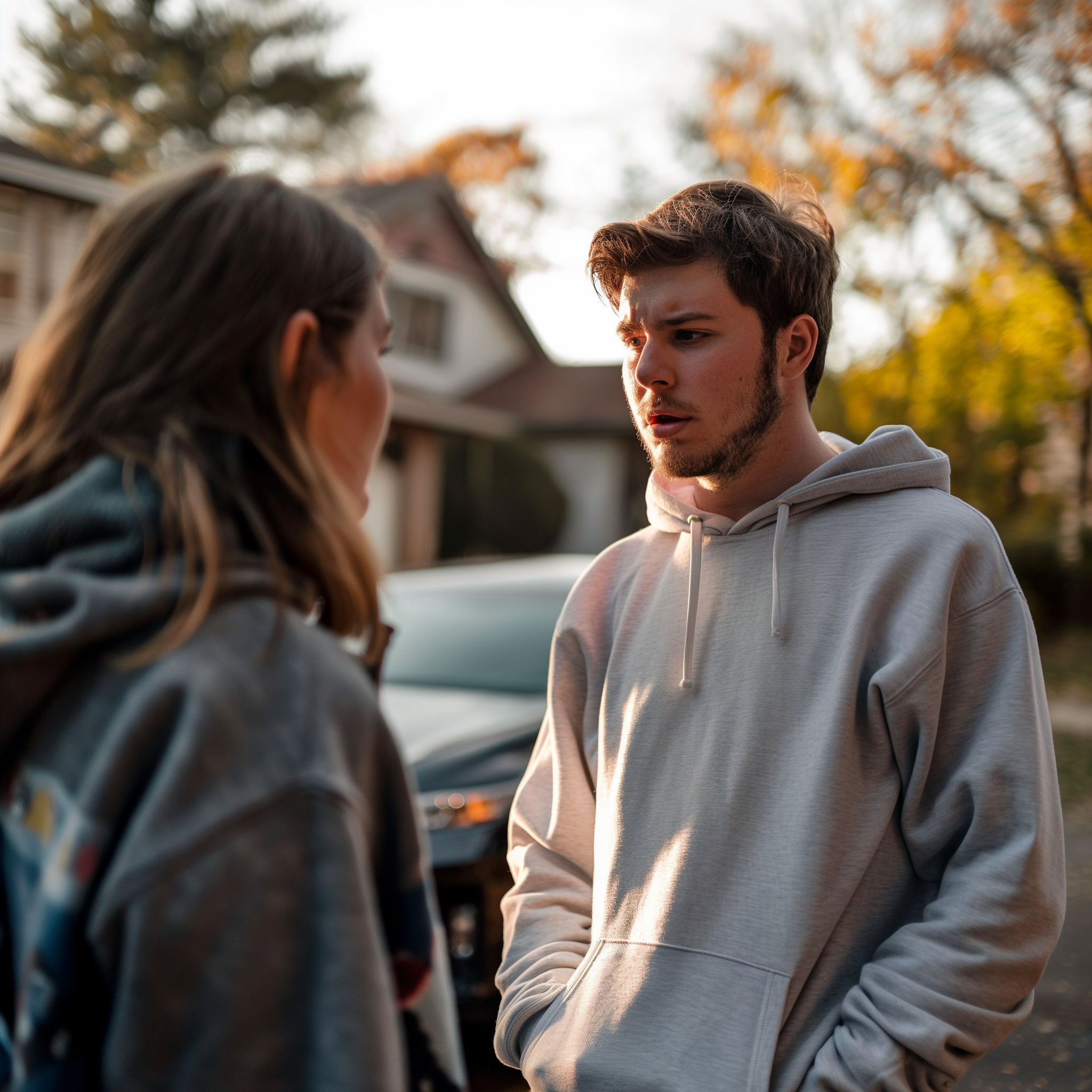 Mark le dice a Emily que se aleje de su familia y de su casa | Fuente: A medio camino