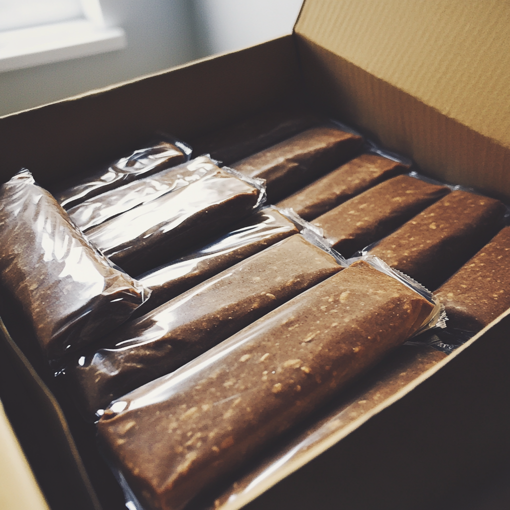 Una caja de barritas de proteínas | Fuente: Midjourney