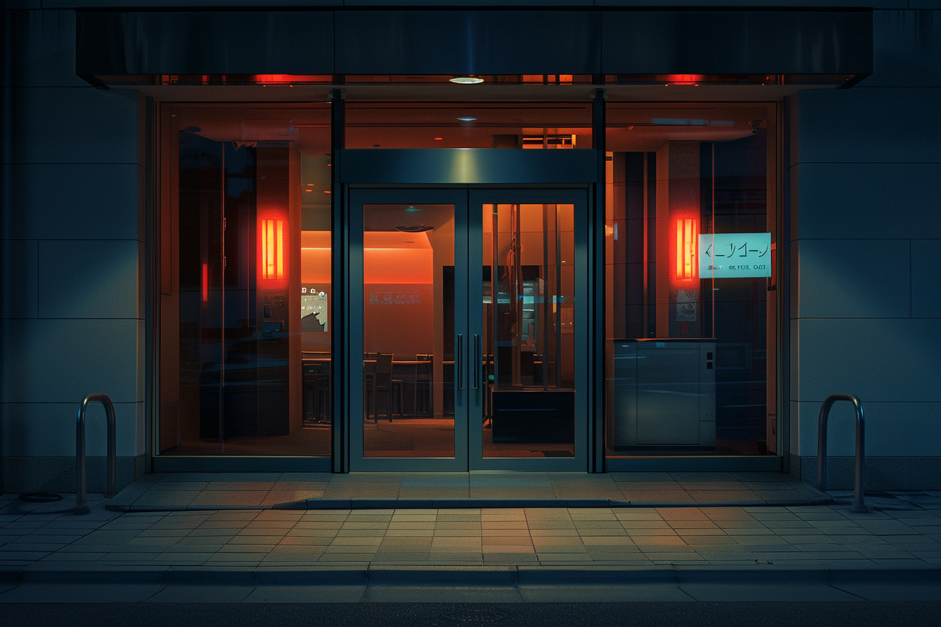 La puerta cerrada de un restaurante | Fuente: Midjourney