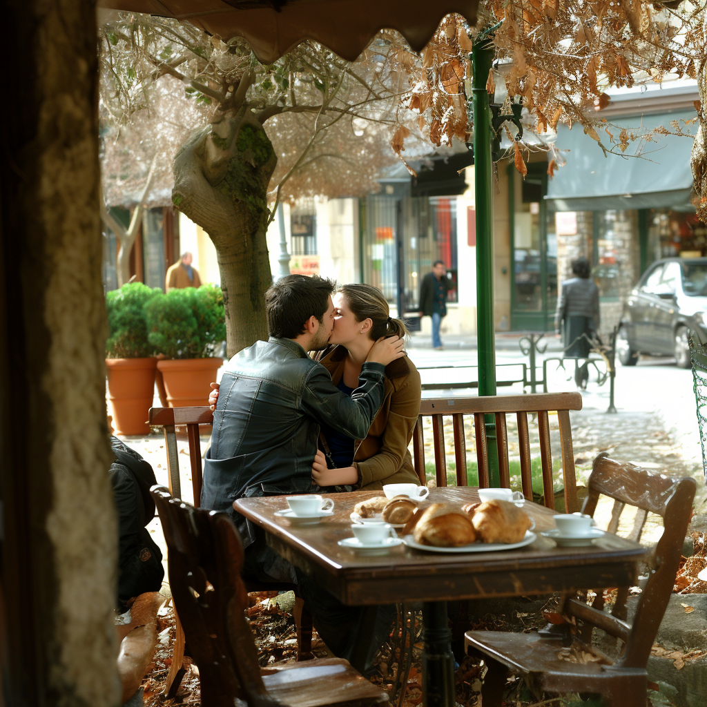 Un hombre y una mujer besándose en público | Fuente: AmoMama