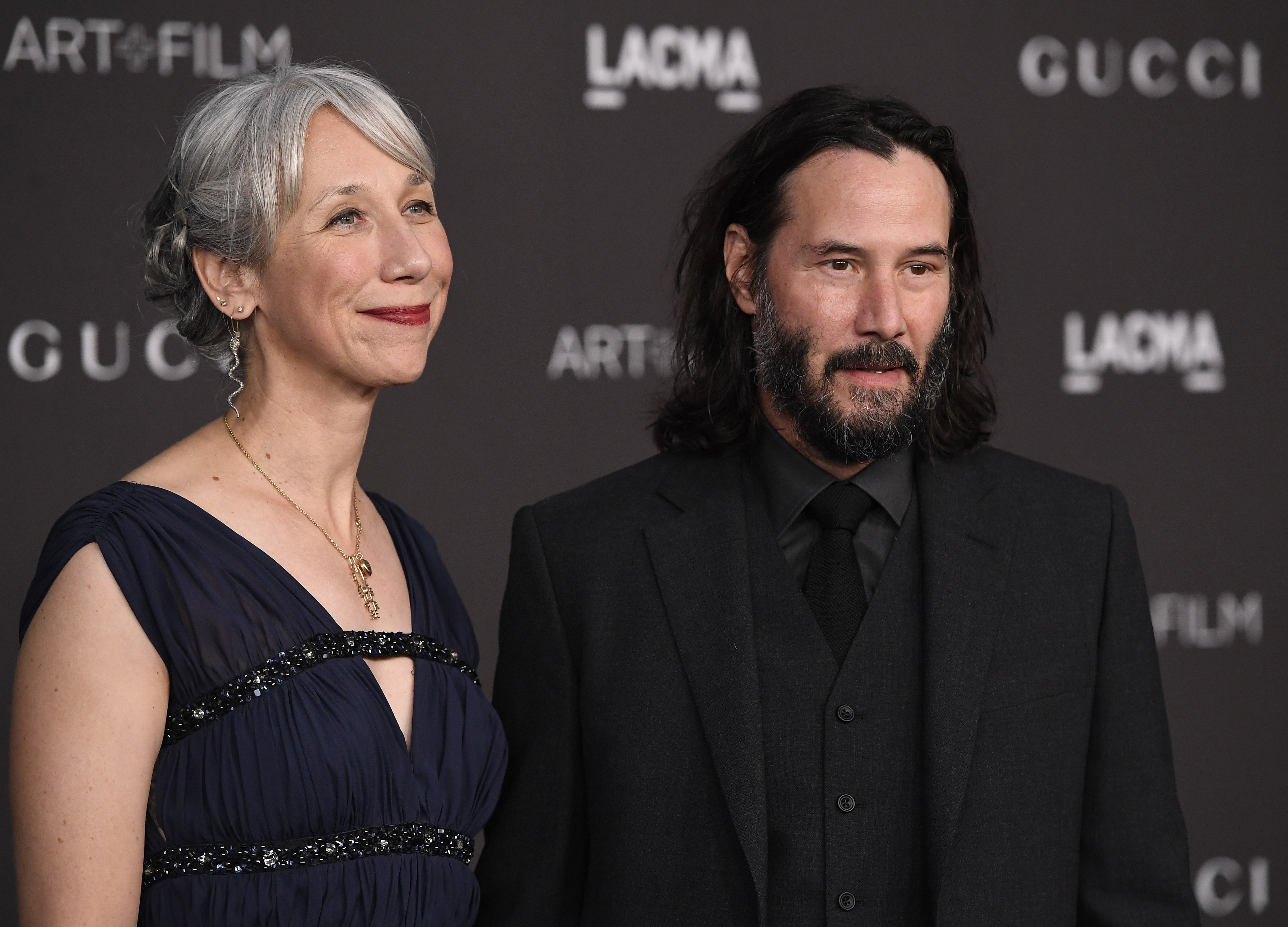 Alexandra Grant y Keanu Reeves asistiendo a la Gala de Arte + Cine 2019 del LACMA. | Foto: Getty Images