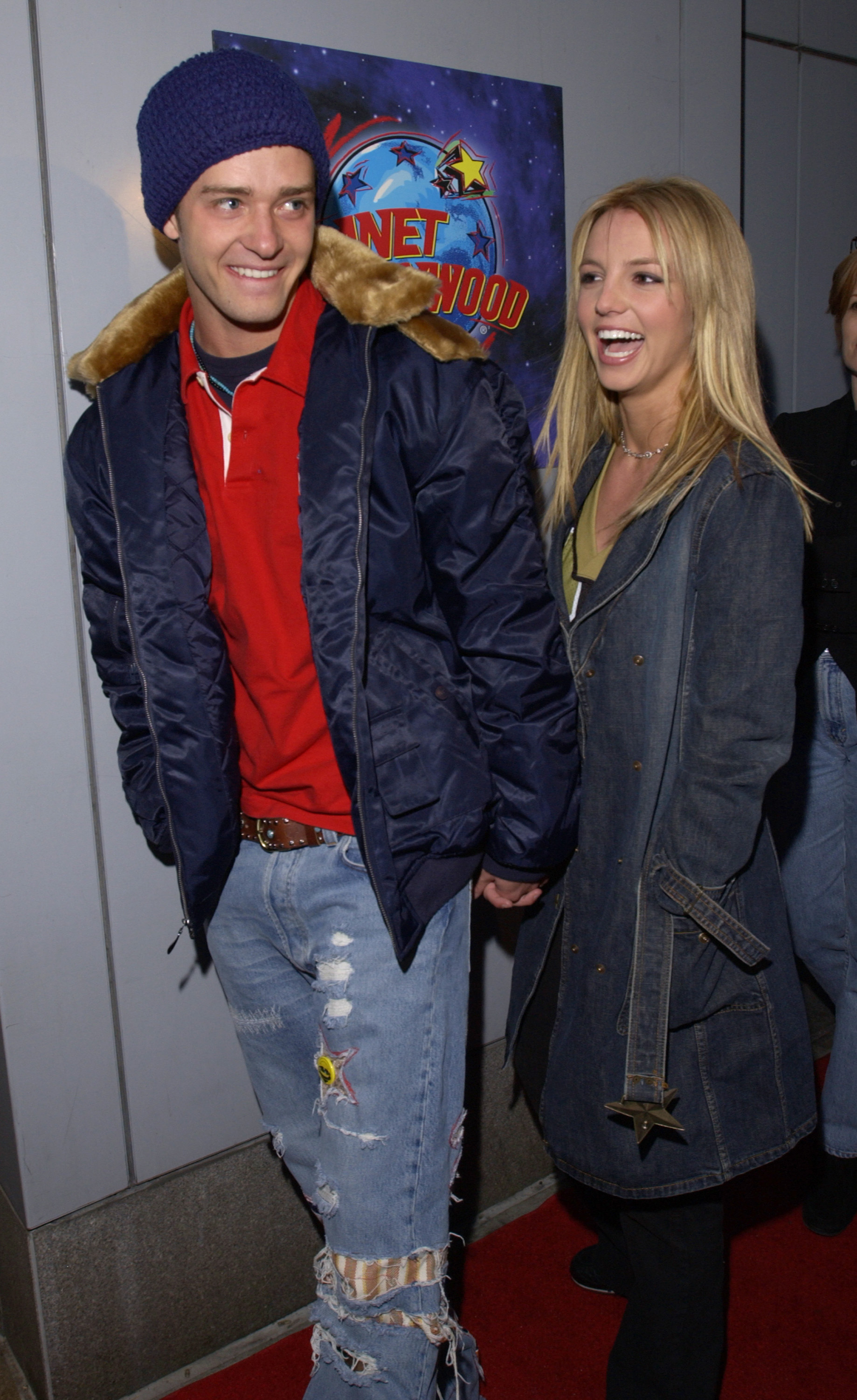 Justin Timberlake y Britney Spears en la recaudación de fondos para la Super Bowl en Nueva York en 2002 | Fuente: Getty Images