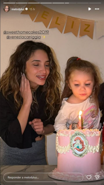 El festejo doméstico de Venezia Caniggia. | Foto: instagram.com/melodyluz