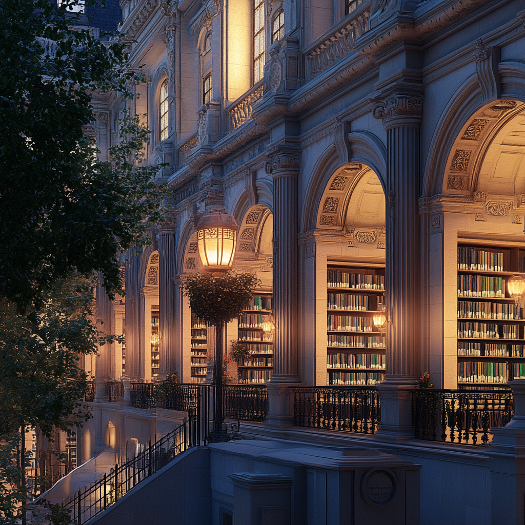 Una biblioteca pública | Fuente: Midjourney