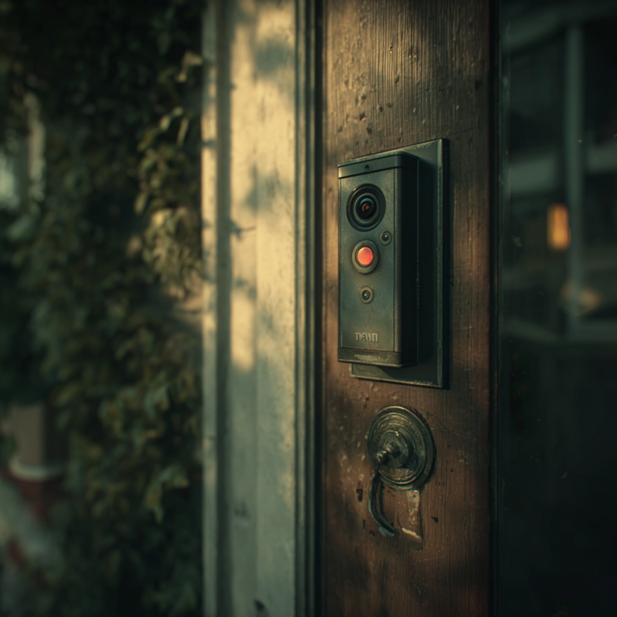 Un timbre con videocámara | Fuente: Midjourney