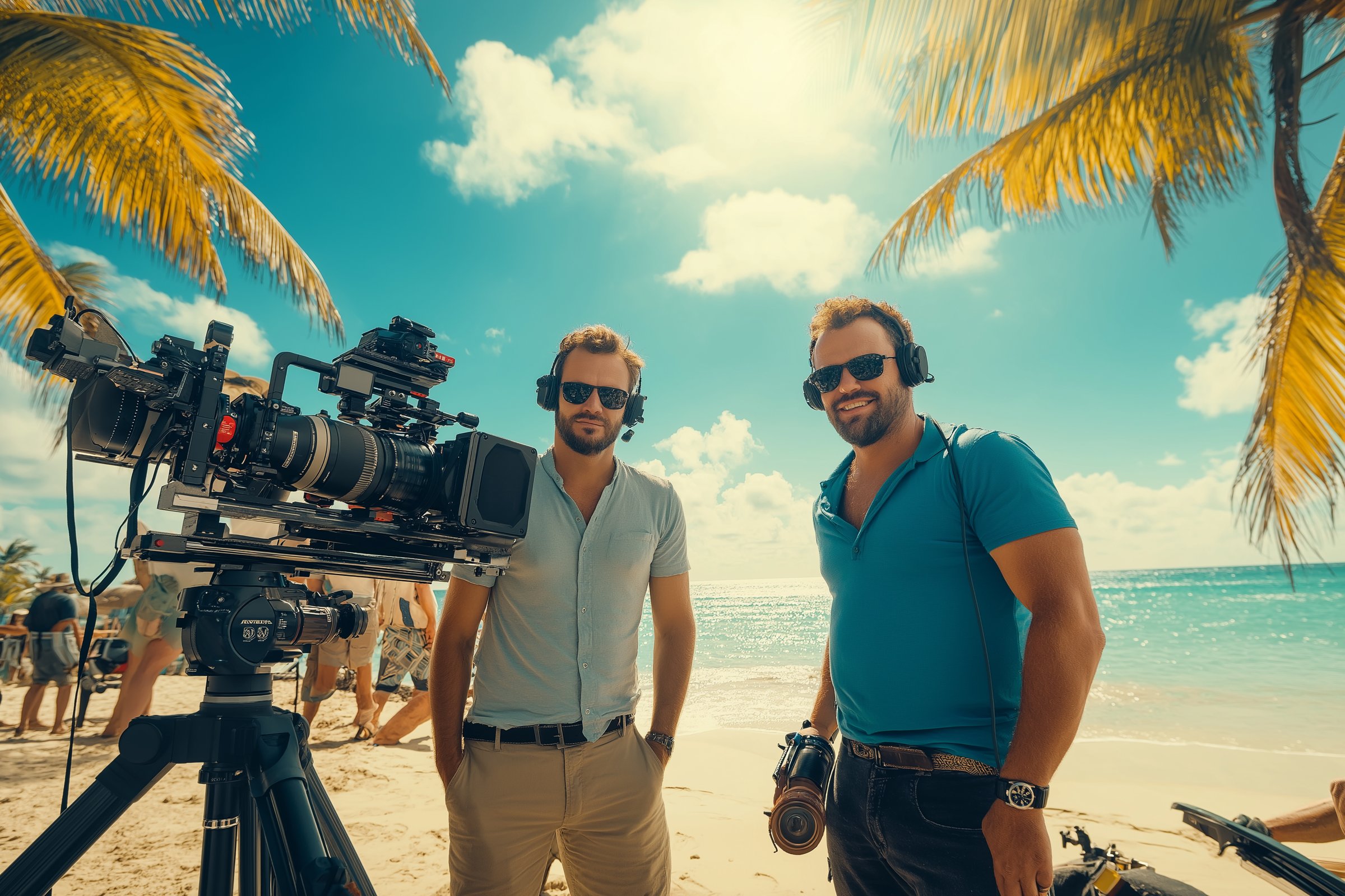 Productores de TV en una isla | Fuente: Midjourney