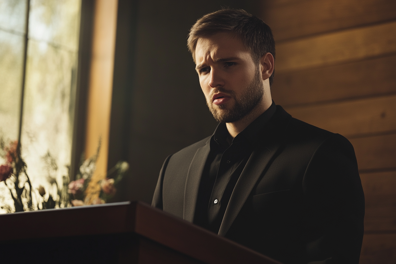 Un hombre dando un discurso | Fuente: Midjourney