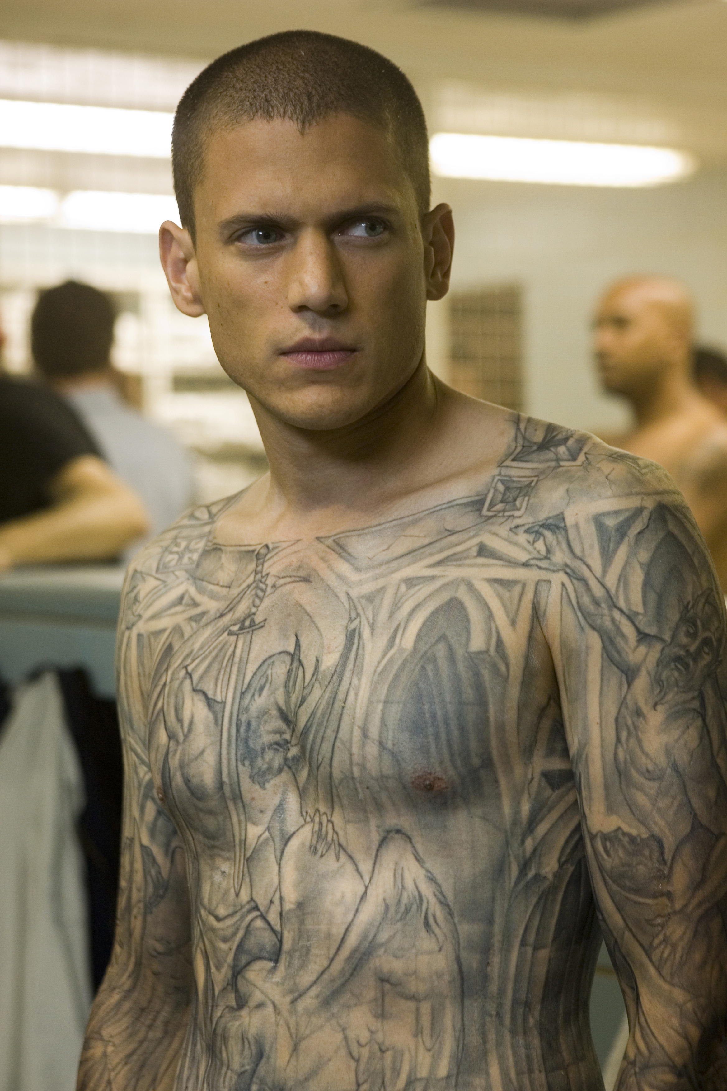 Wentworth Miller en el plató de "Prison Break", 2005 | Fuente: Getty Images