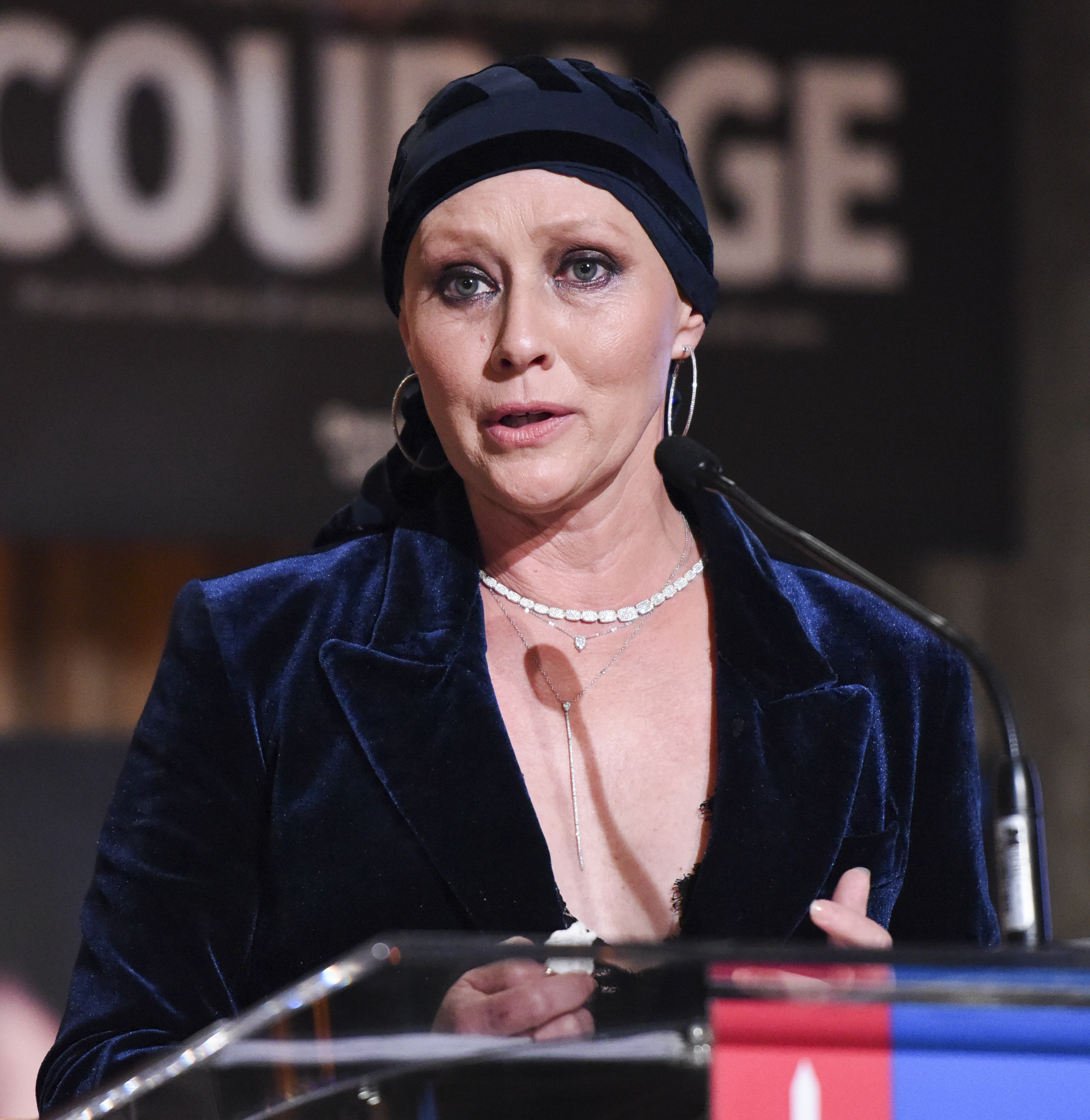 Shannen Doherty habla en la Gala de Los Ángeles de los Gigantes de la Ciencia de la Sociedad Americana del Cáncer el 5 de noviembre de 2016, en Los Ángeles, California. | Fuente: Getty Images