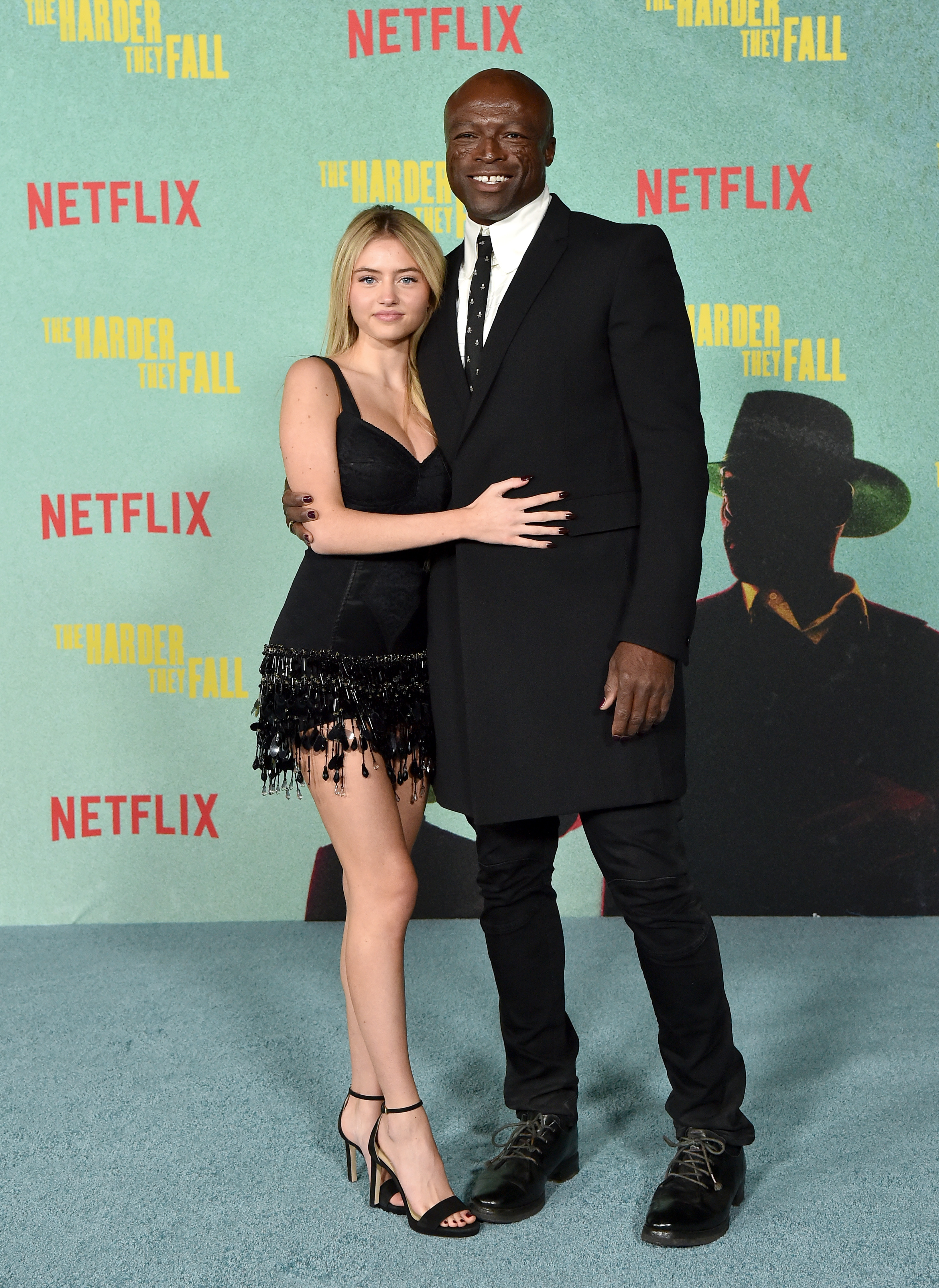 Leni Klum y Seal asisten al estreno de "The Harder They Fall", el 13 de octubre de 2021, en Los Ángeles, California. | Fuente: Getty Images