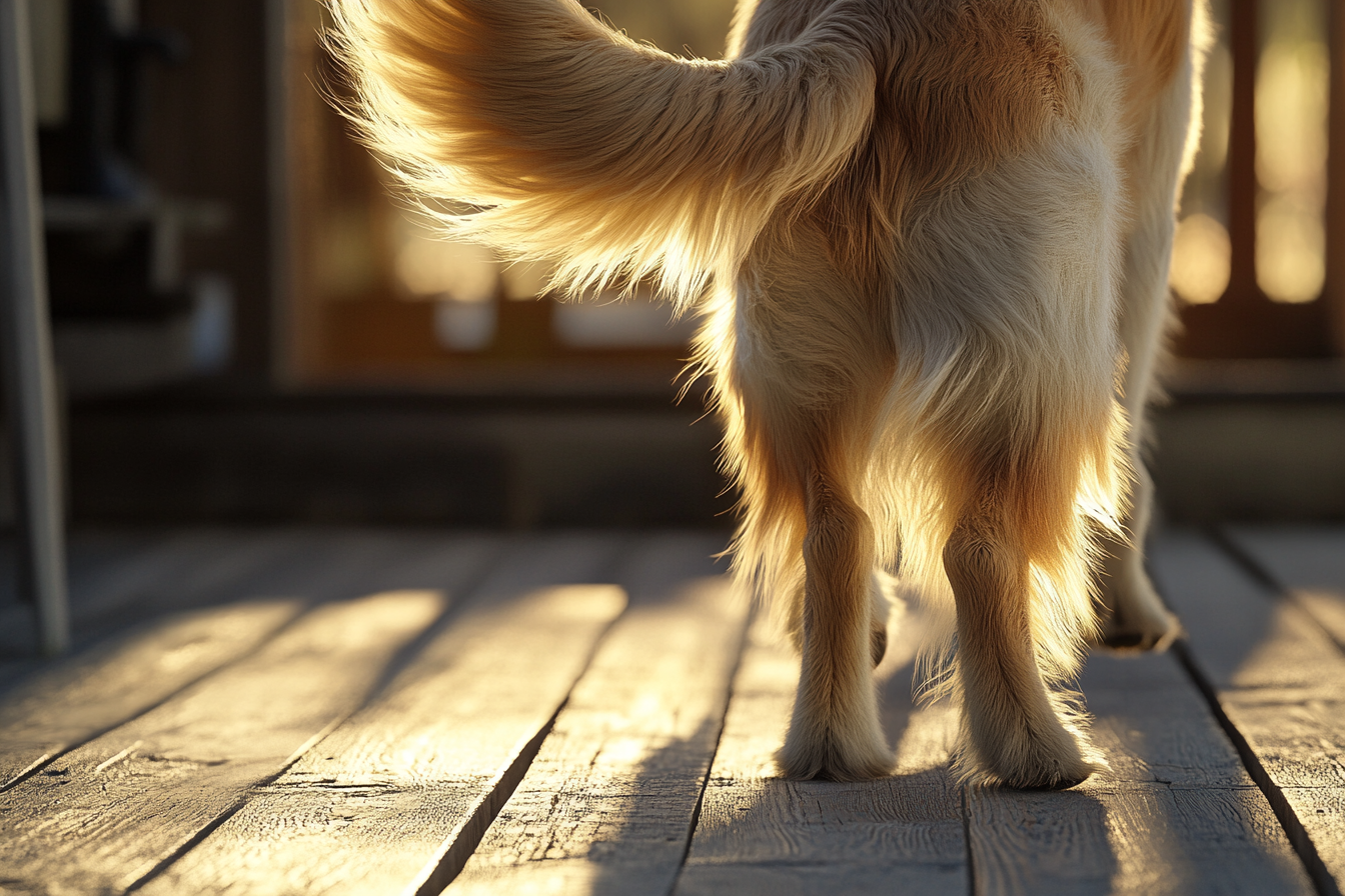 Primer plano de la cola de un perro | Fuente: Midjourney