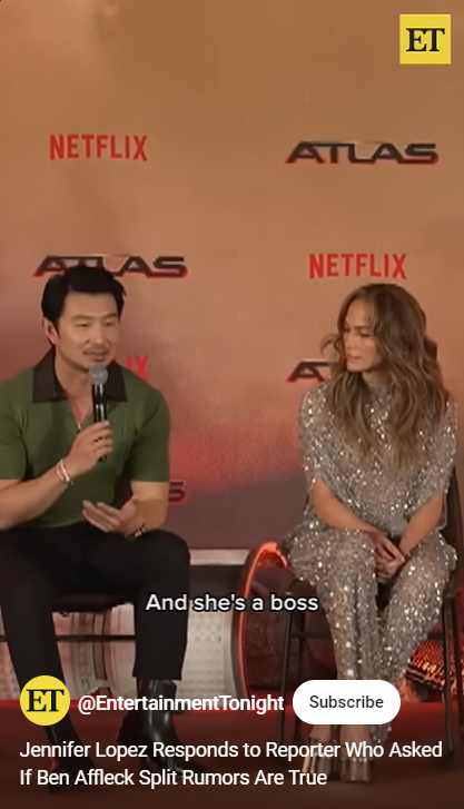 Simu Liu elogia a Jennifer Lopez durante su gira de prensa en Ciudad de México, como se ve en un vídeo compartido el 24 de mayo de 2024 | Fuente: YouTube/EntertainmentTonight