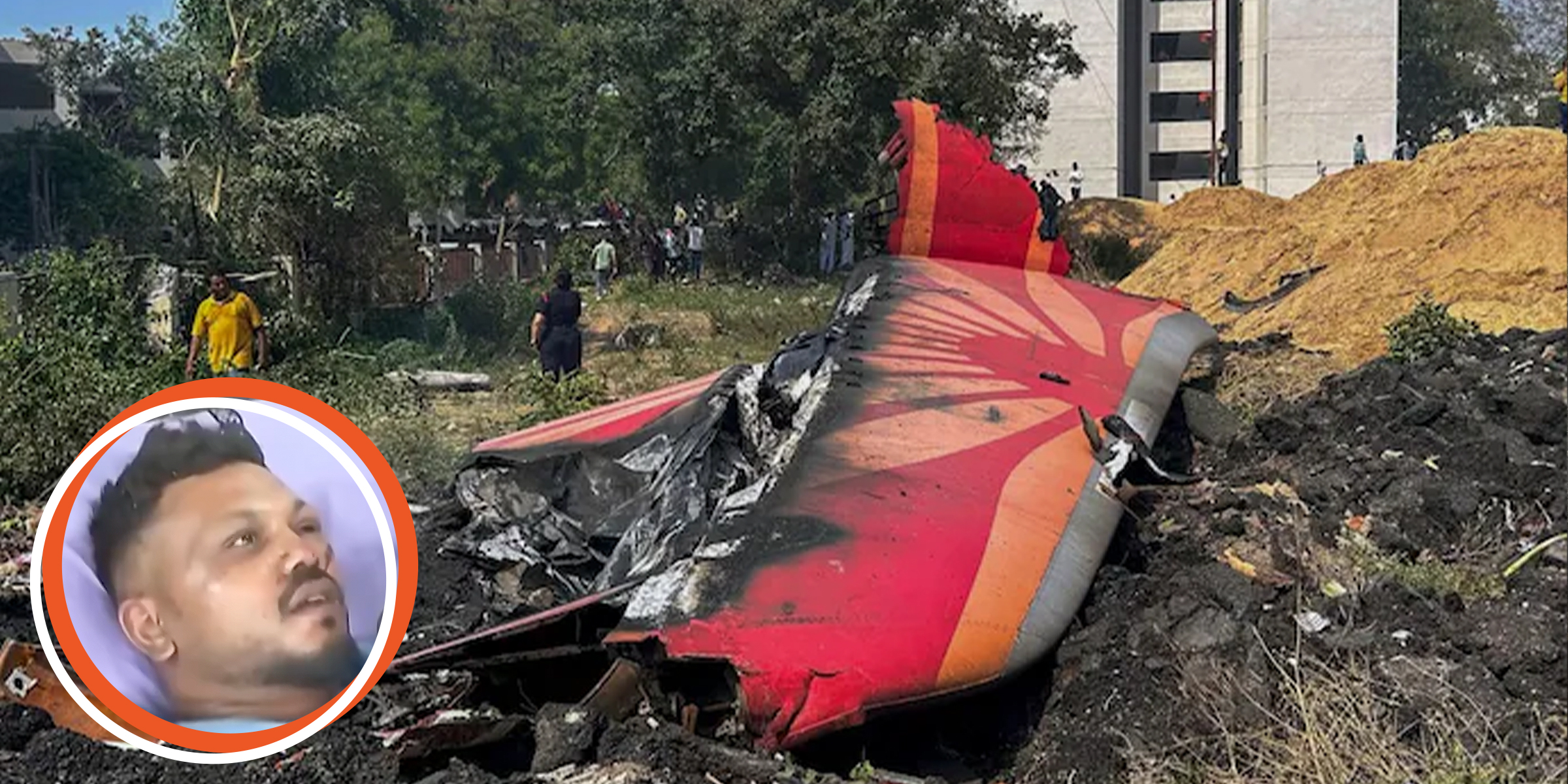 Vishwash Kumar Ramesh, sobrevivió a la tragedia aérea de La India. | Fuente: X/IndiaToday