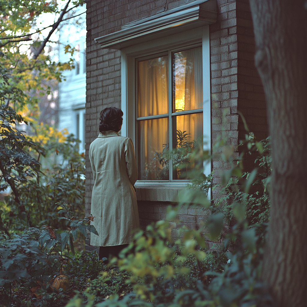 Una mujer mirando por una ventana | Fuente: Midjourney