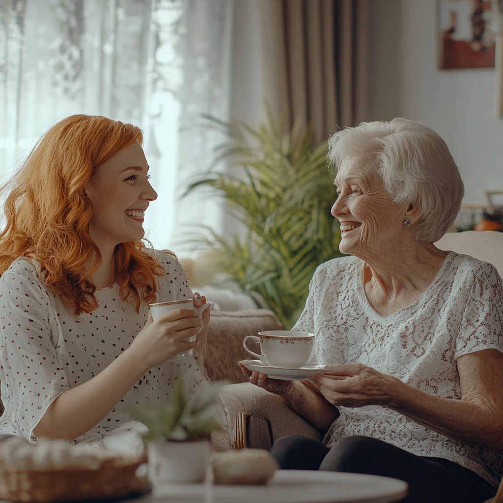 Una mujer pasando tiempo con su madre | Fuente: Midjourney