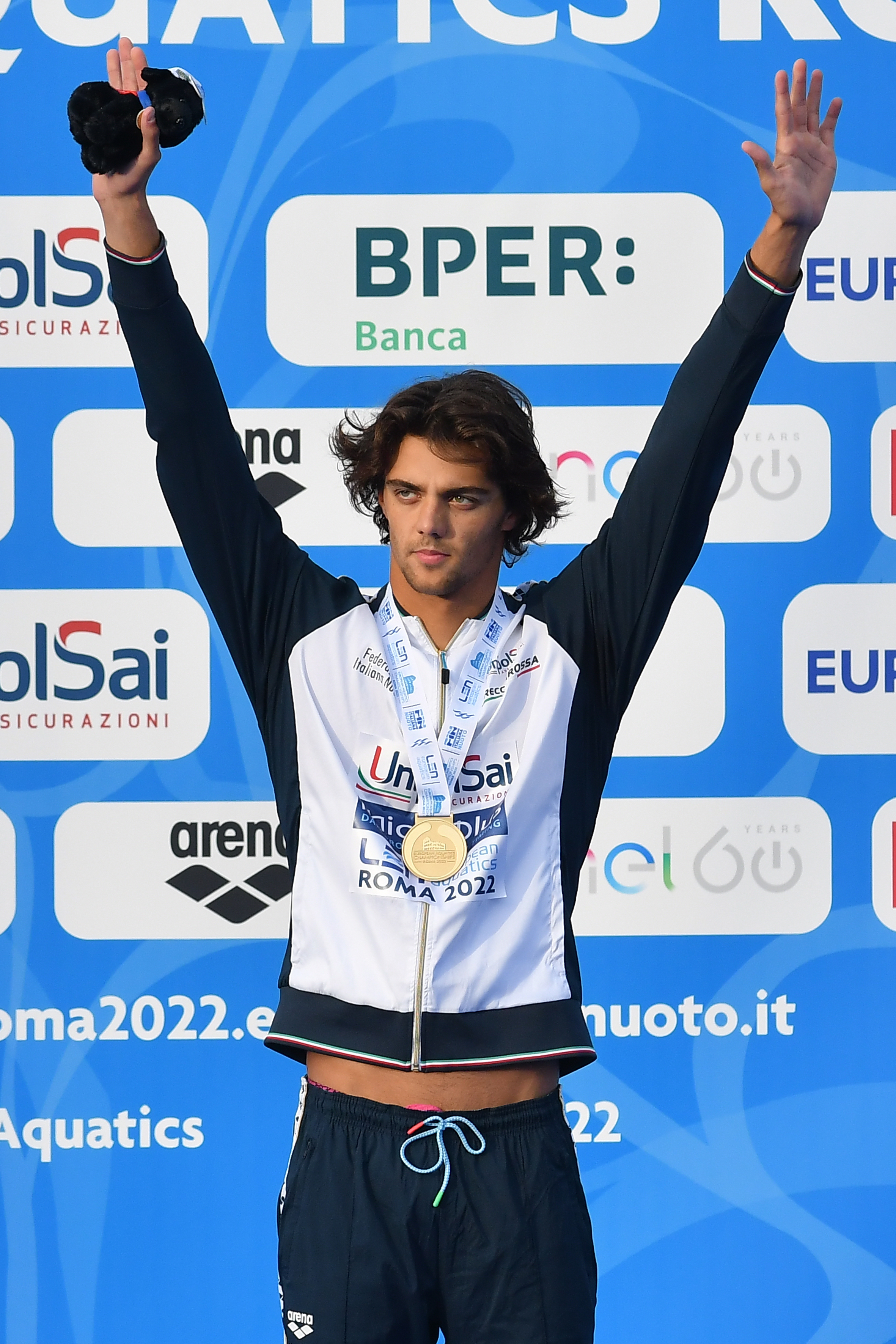 Thomas Ceccon en los Campeonatos Europeos de Natación en Roma, Italia, el 17 de agosto de 2022 | Fuente: Getty Images