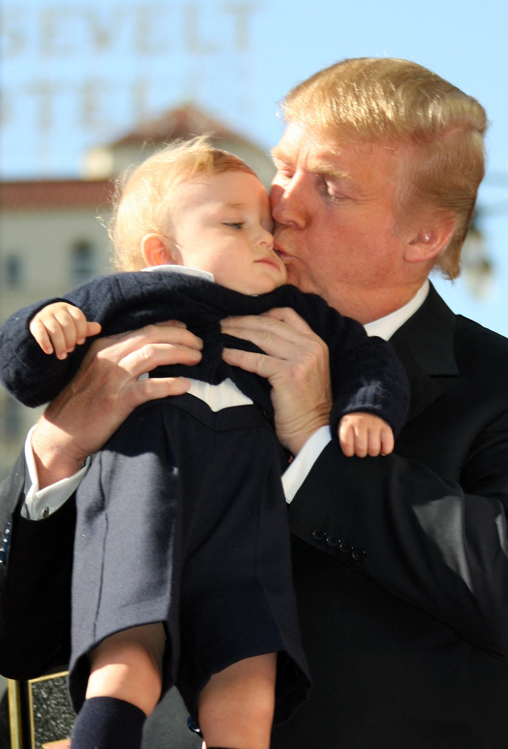 Barron y Donald Trump fotografiados el 16 de enero de 2007. | Fuente: Getty Images