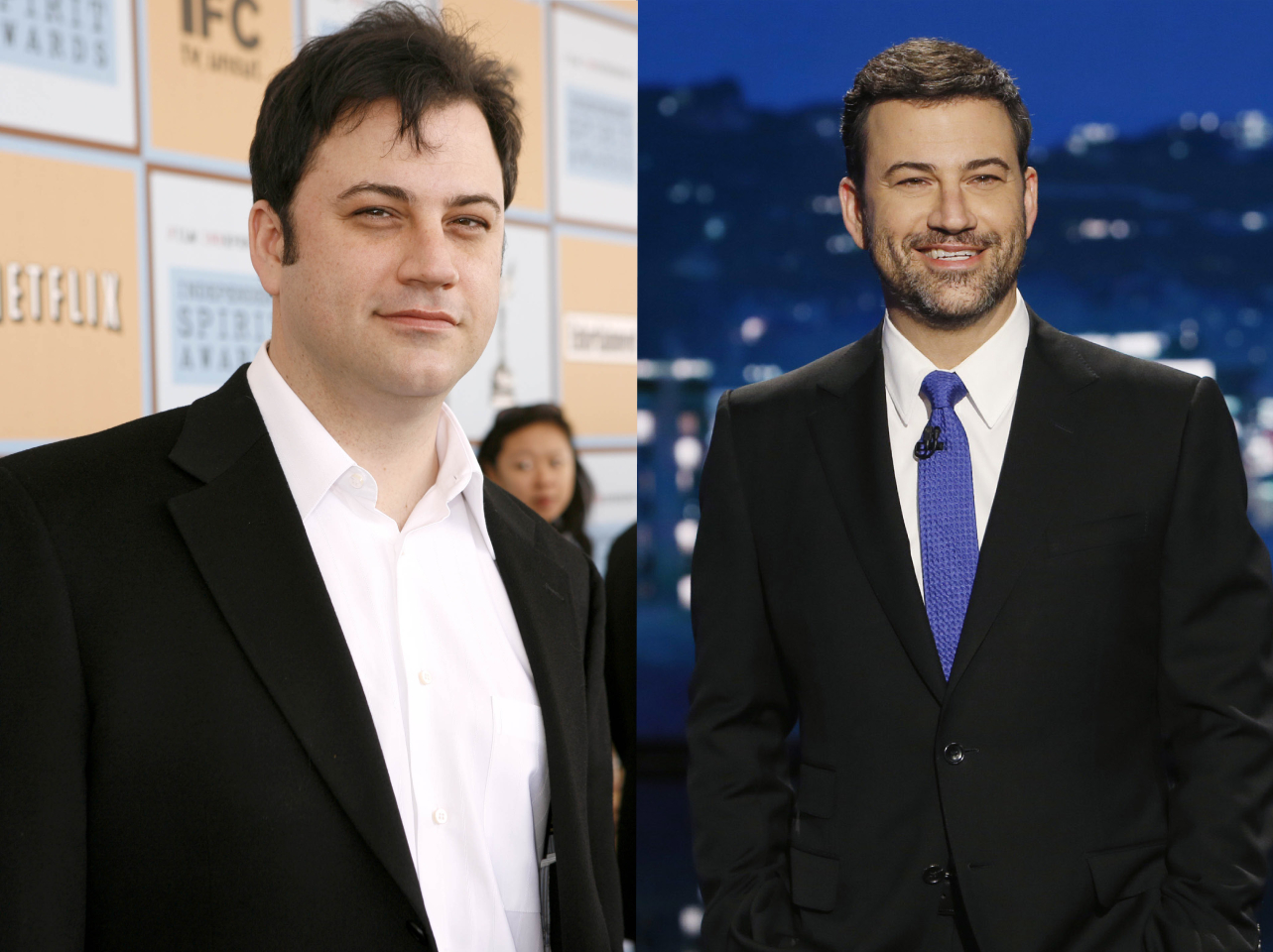 Jimmy Kimmel antes y después de perder peso | Fuente: Getty Images