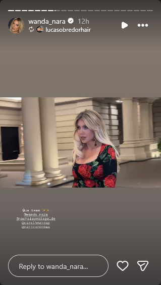 Wanda Nara en la presentación de su película "¿Quieres ser mi hijo?" | Fuente: Instagram Stories/wanda_nara
