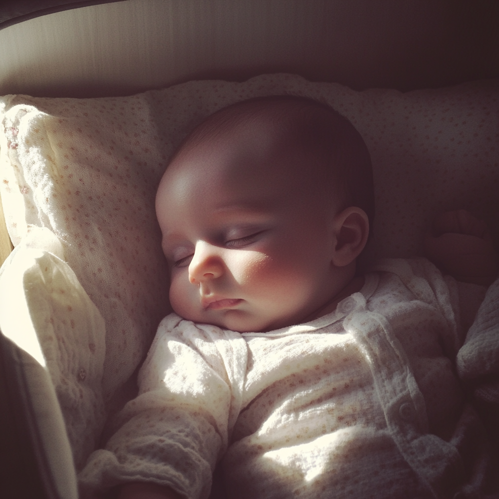 Una niña durmiendo | Fuente: Midjourney