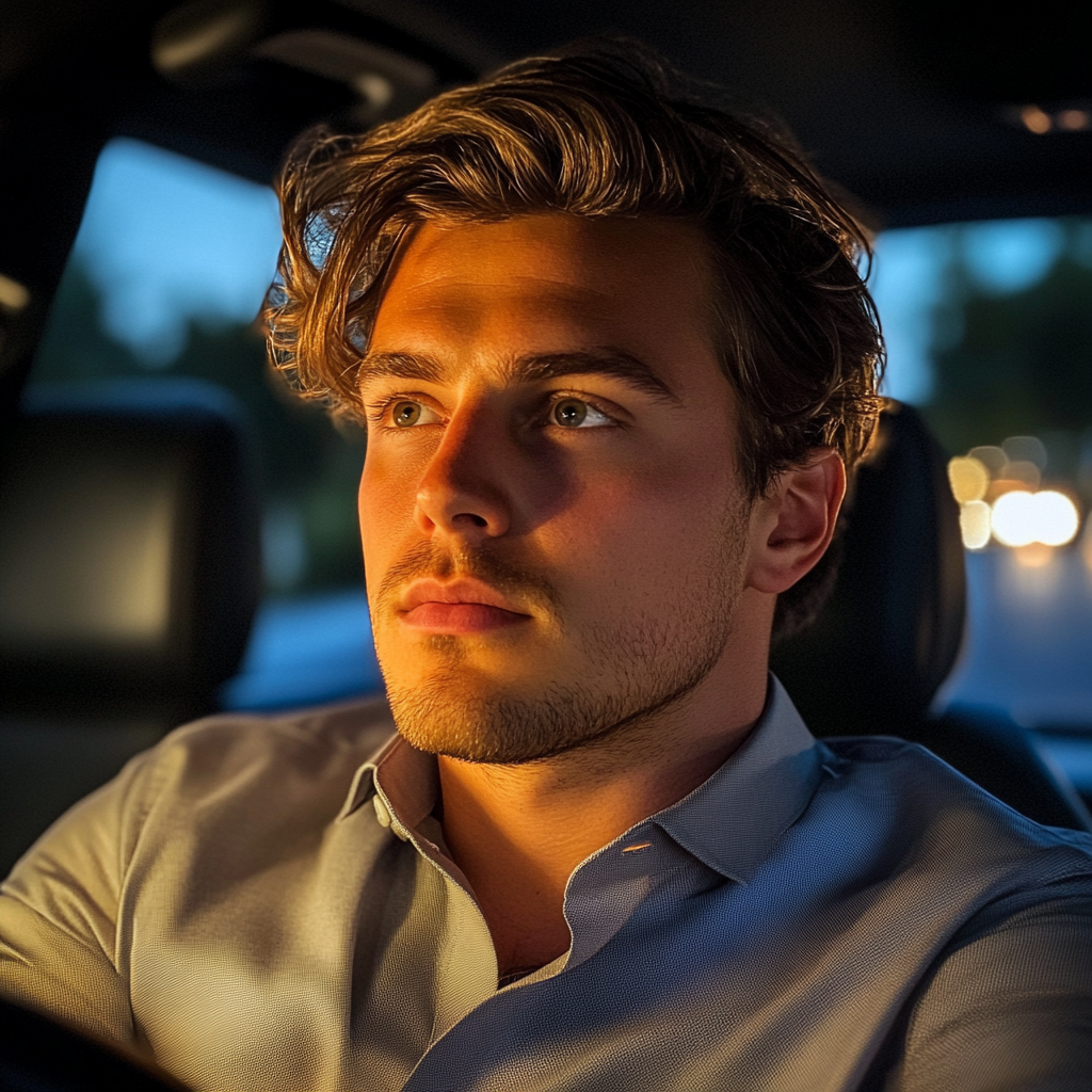 Un hombre conduciendo un automóvil | Fuente: Midjourney