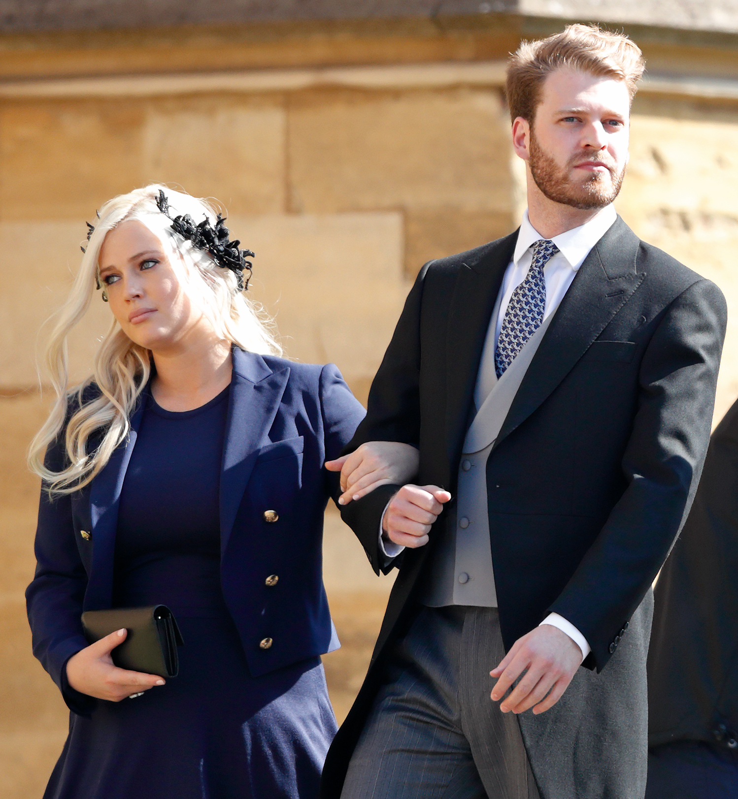Lady Eliza Spencer y Louis Spencer asisten a la boda del príncipe Harry y Meghan Markle en la capilla de St George del castillo de Windsor el 19 de mayo de 2018 en Windsor, Inglaterra. | Fuente: Getty Images