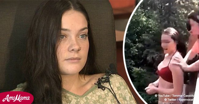 Madre habla tras viralizarse impactante video de su hija cayendo de un puente