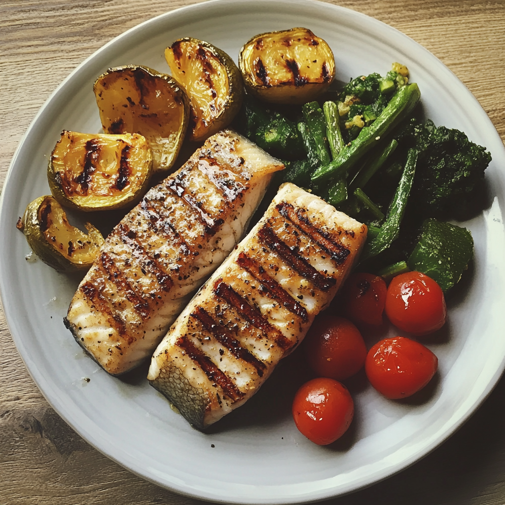 Un plato de comida sobre una mesa | Fuente: Midjourney